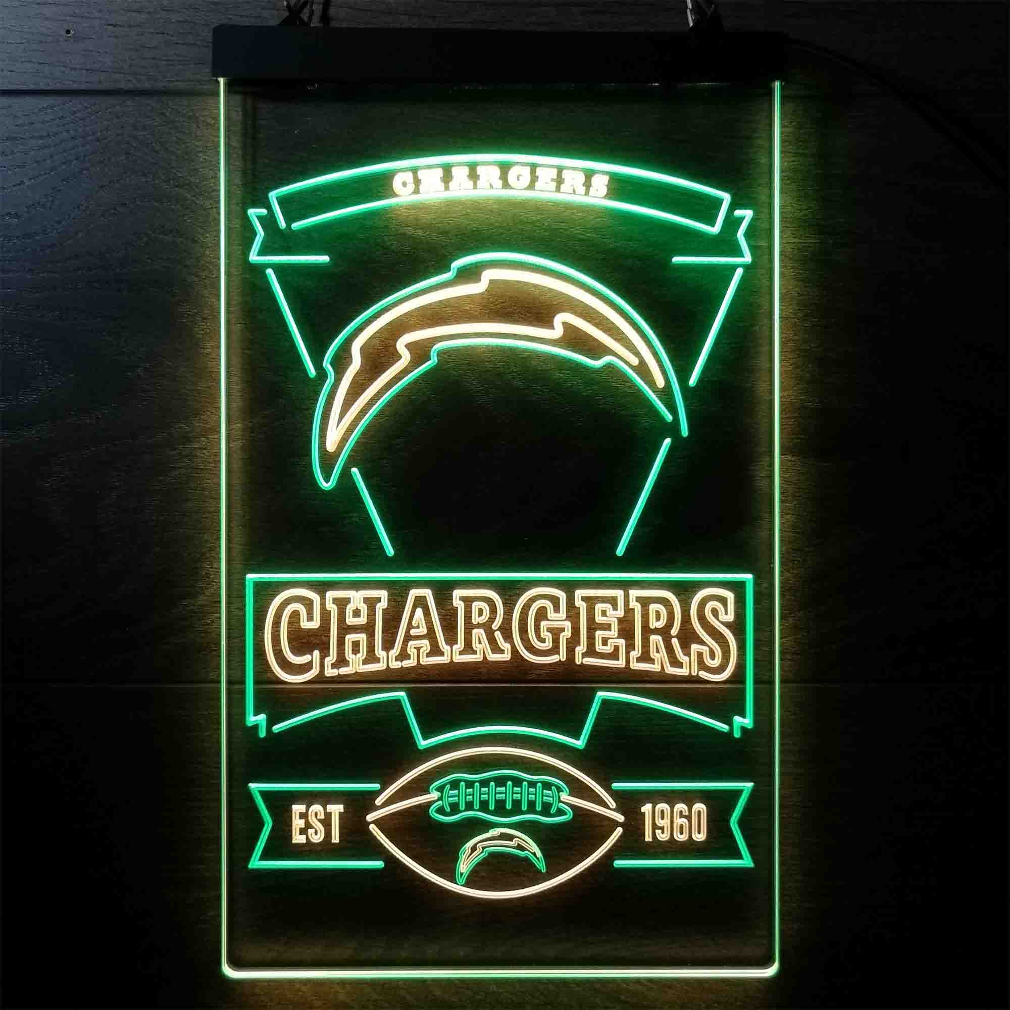 Los Angeles Chargers Est. 1960 LED Neon Sign