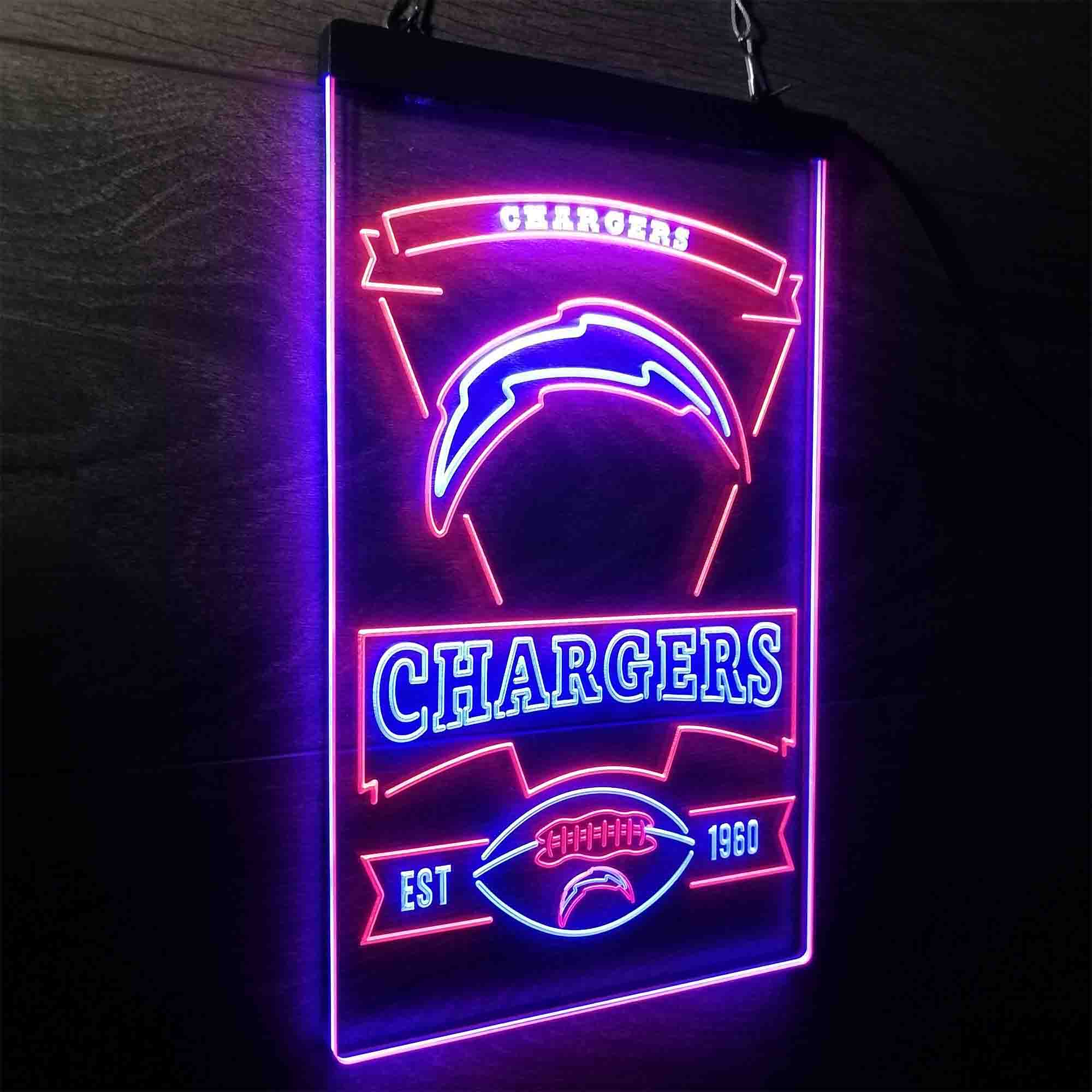 Los Angeles Chargers Est. 1960 LED Neon Sign