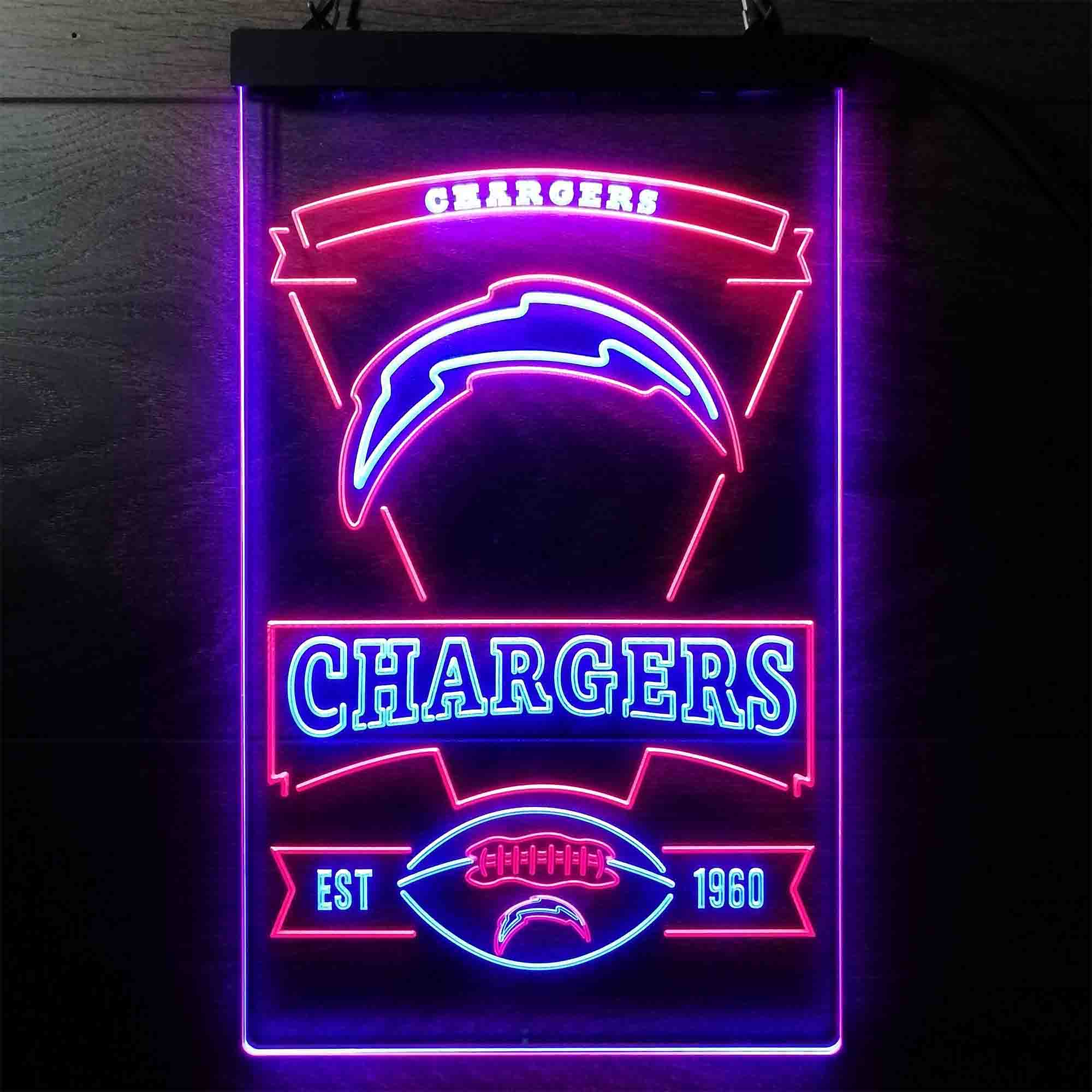 Los Angeles Chargers Est. 1960 LED Neon Sign