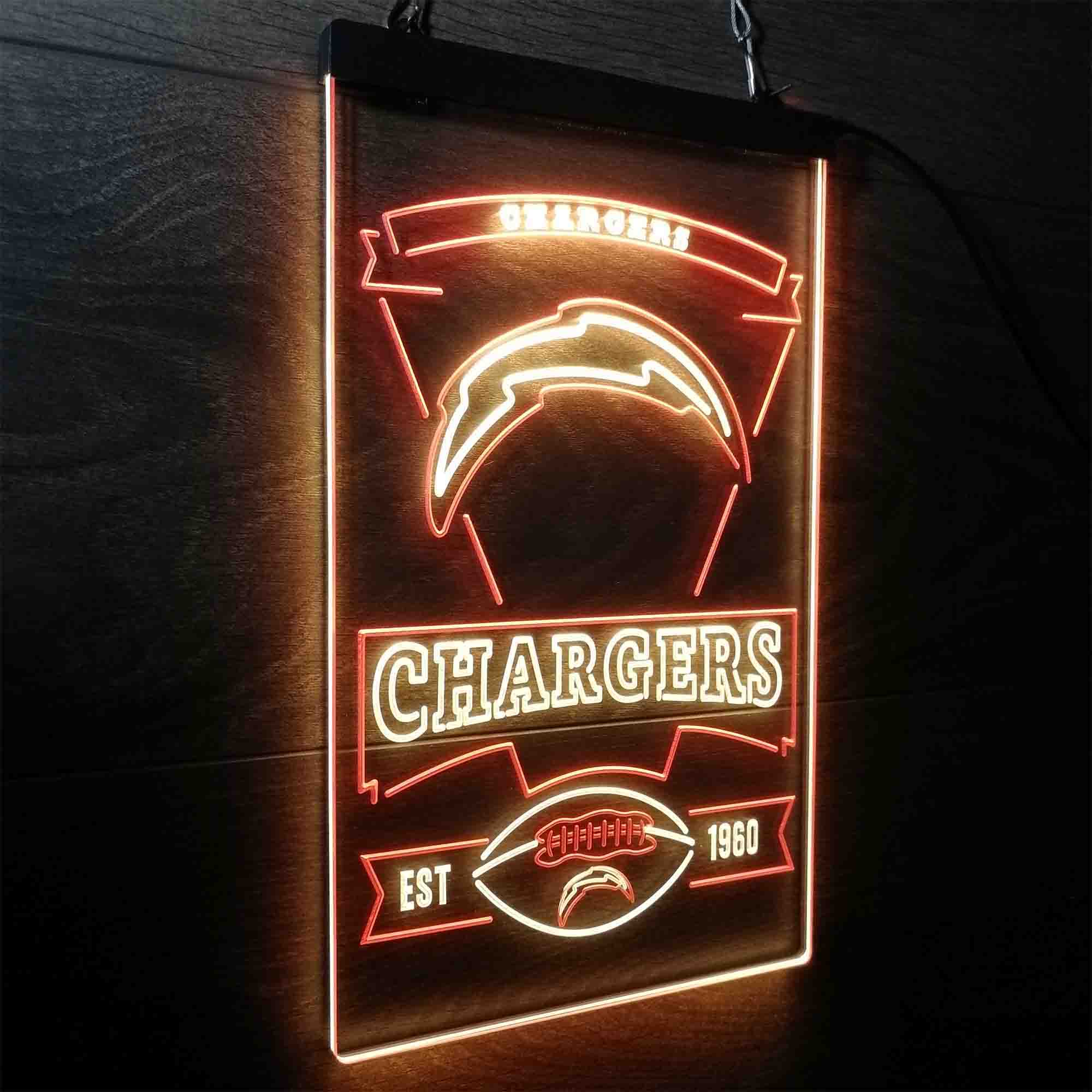 Los Angeles Chargers Est. 1960 LED Neon Sign