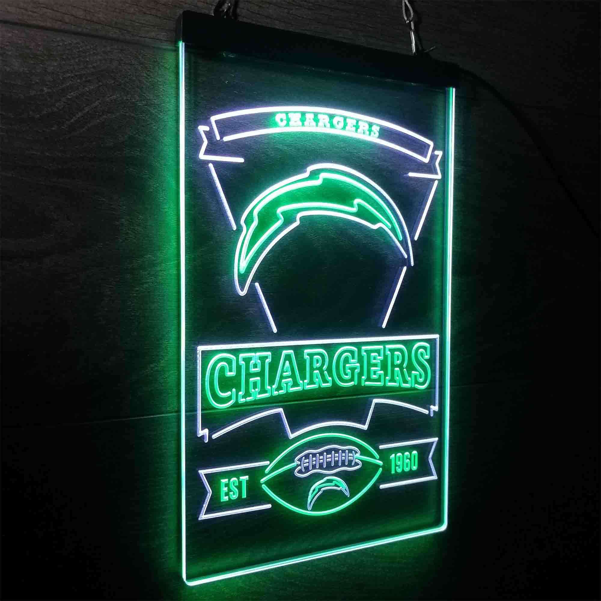 Los Angeles Chargers Est. 1960 LED Neon Sign