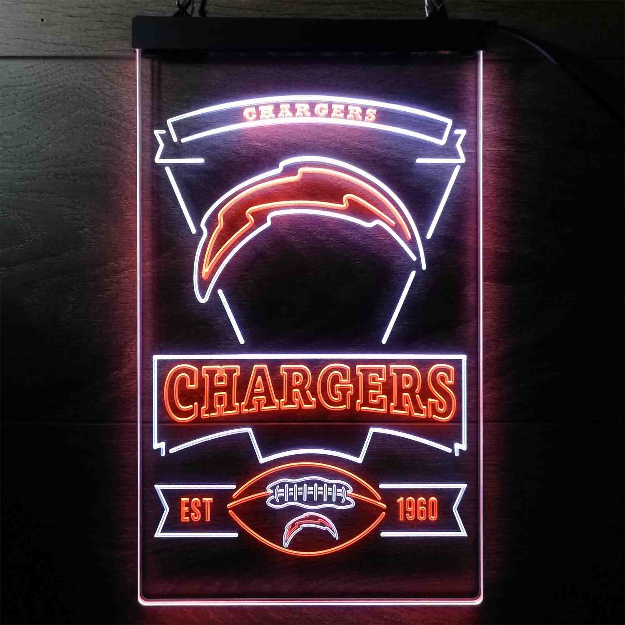 Los Angeles Chargers Est. 1960 LED Neon Sign