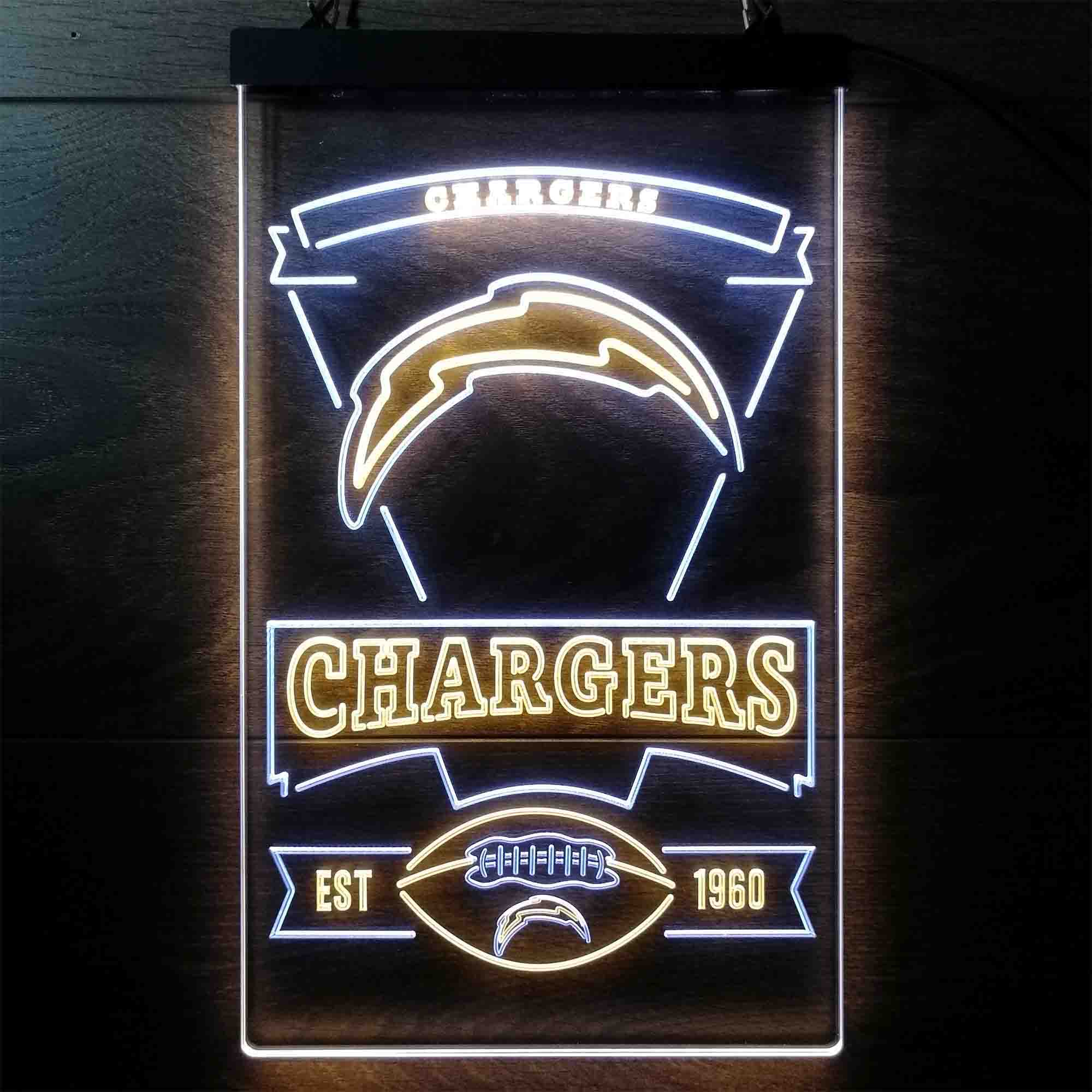 Los Angeles Chargers Est. 1960 LED Neon Sign