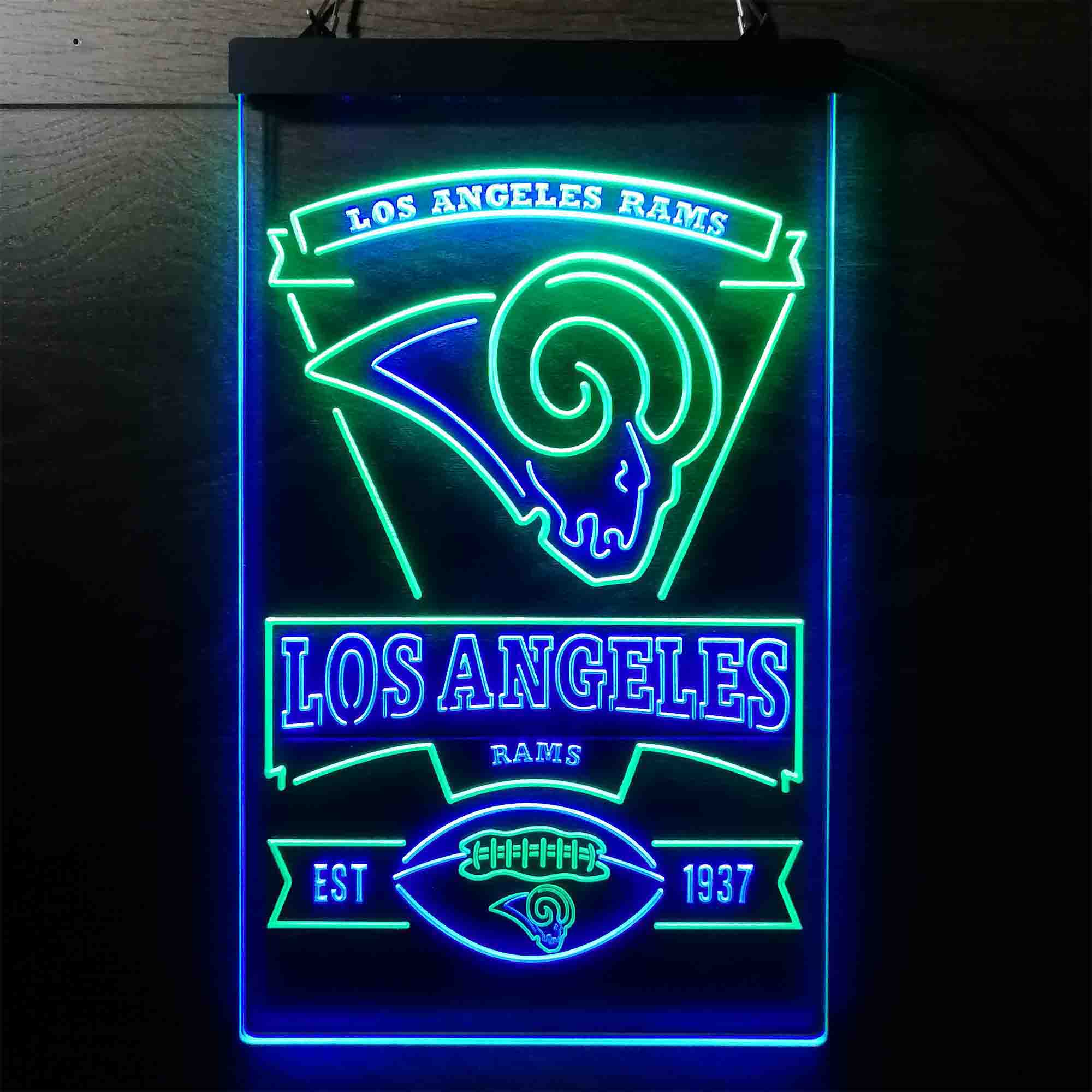 Los Angeles Rams Est. 1937 LED Neon Sign