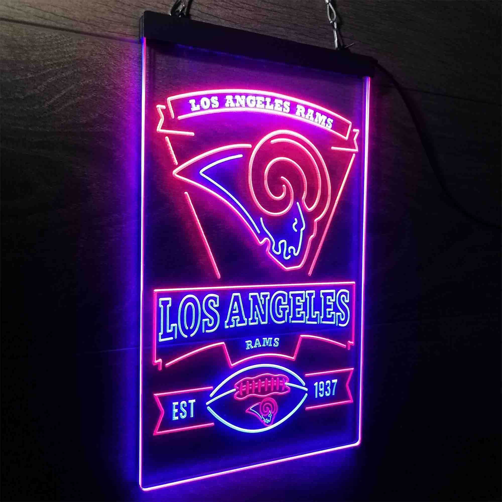 Los Angeles Rams Est. 1937 LED Neon Sign
