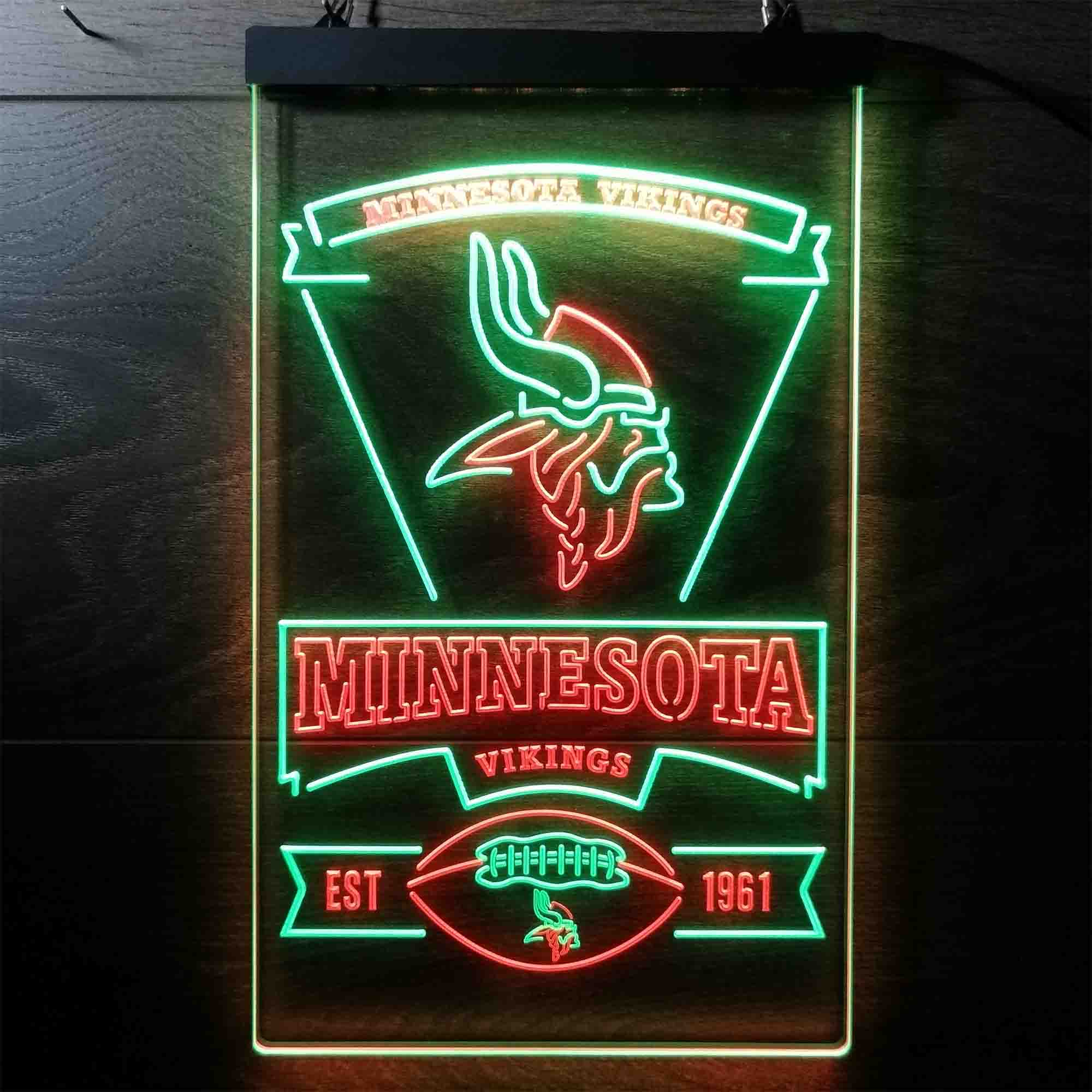 Minnesota Vikings Est. 1961 LED Neon Sign