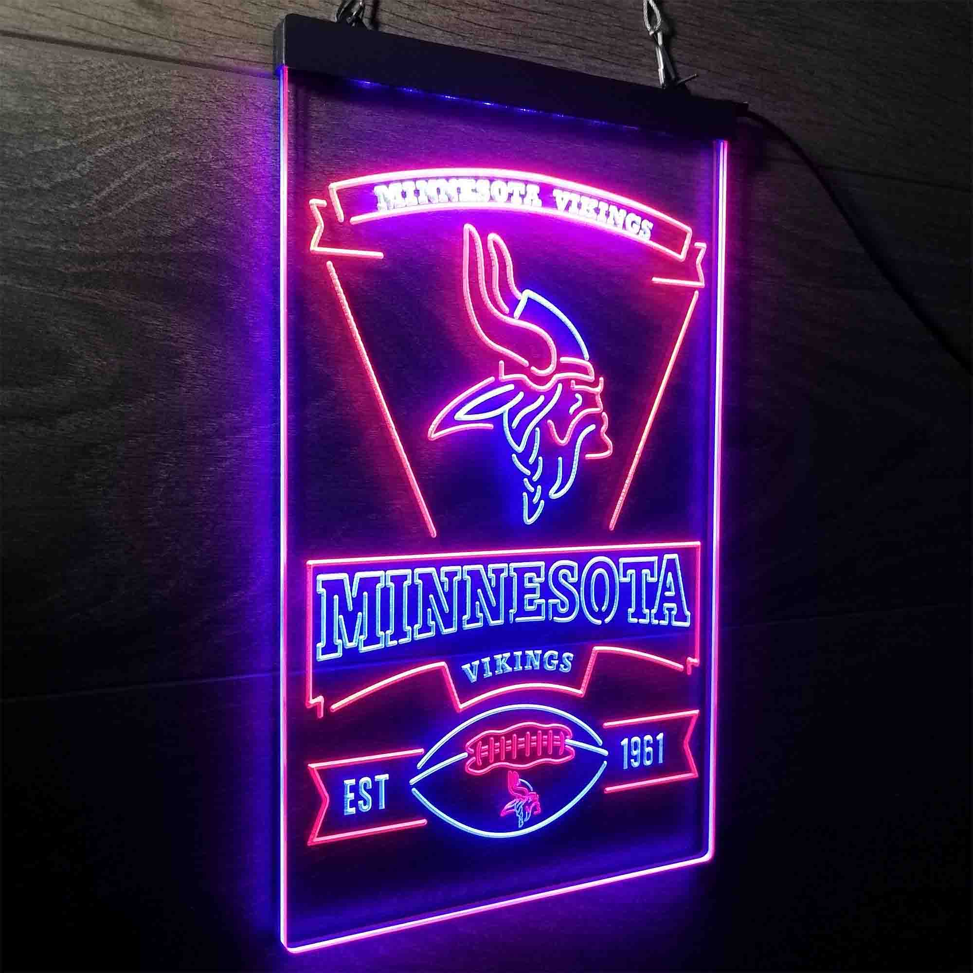 Minnesota Vikings Est. 1961 LED Neon Sign