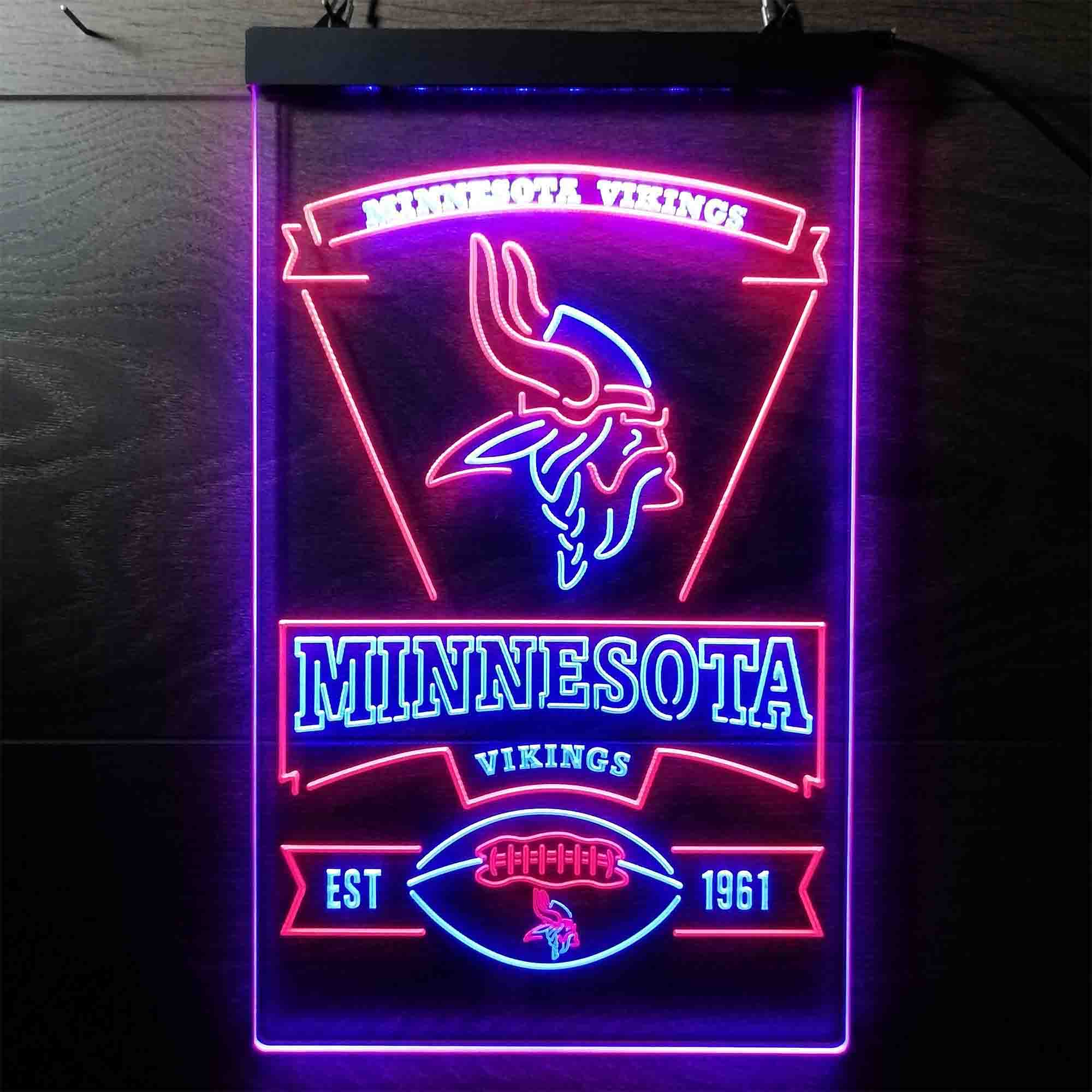 Minnesota Vikings Est. 1961 LED Neon Sign