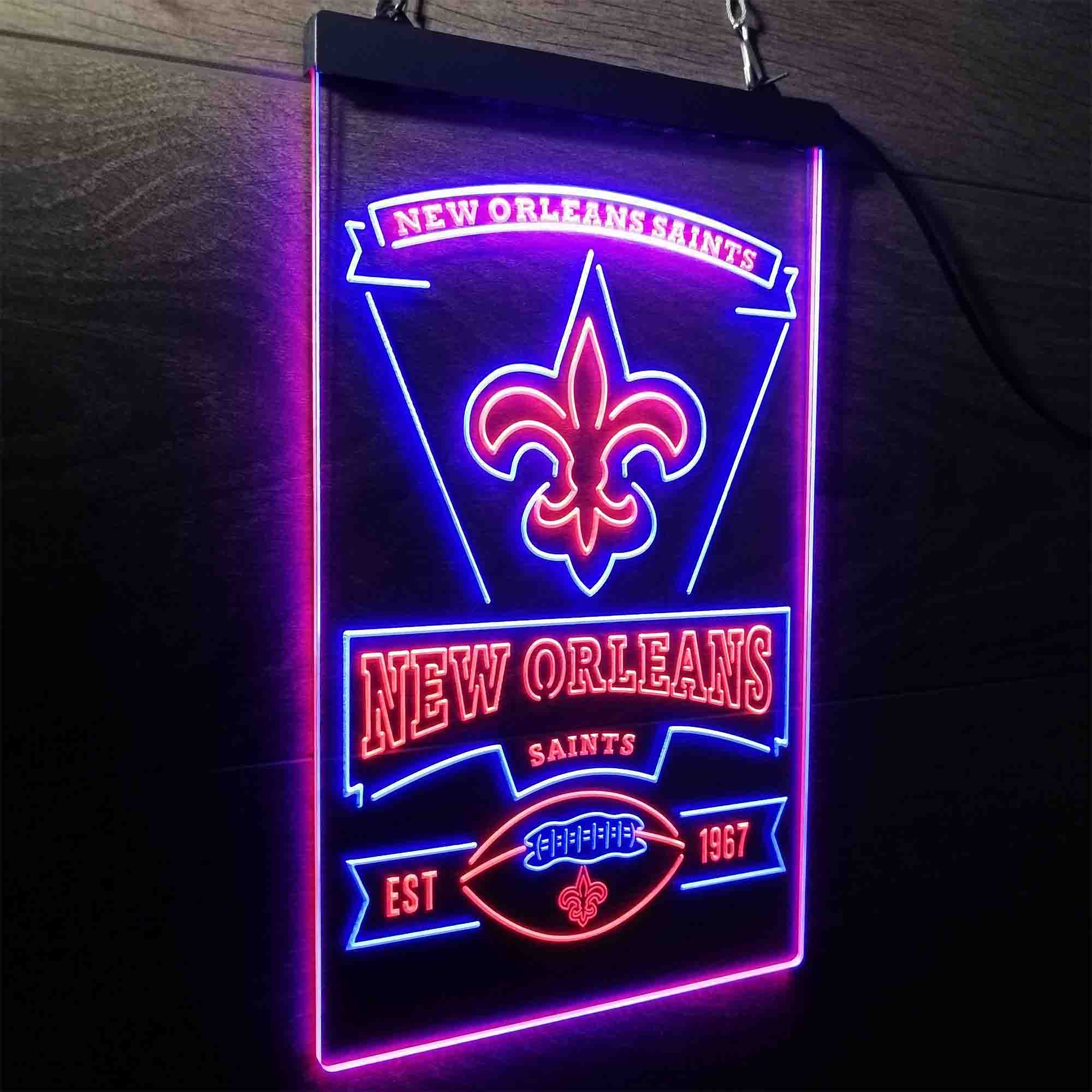 New Orleans Saints Est. 1967 LED Neon Sign