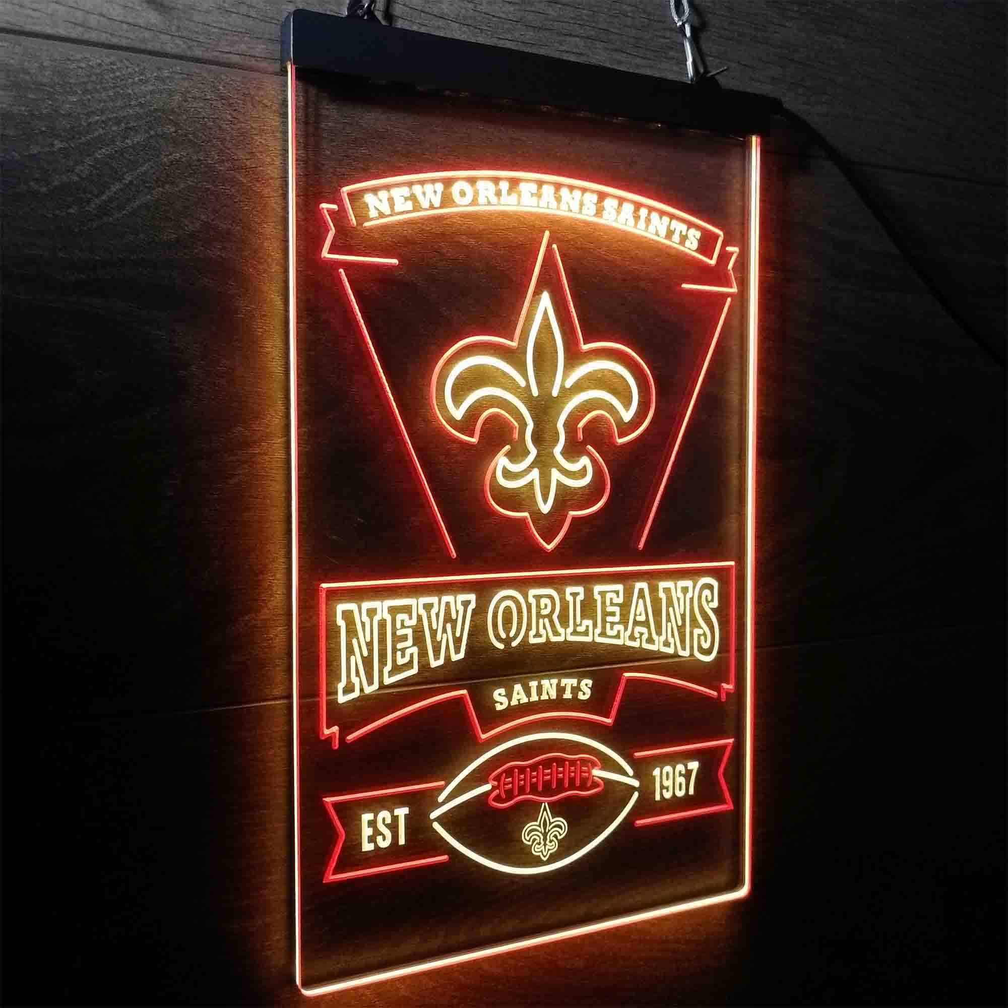 New Orleans Saints Est. 1967 LED Neon Sign
