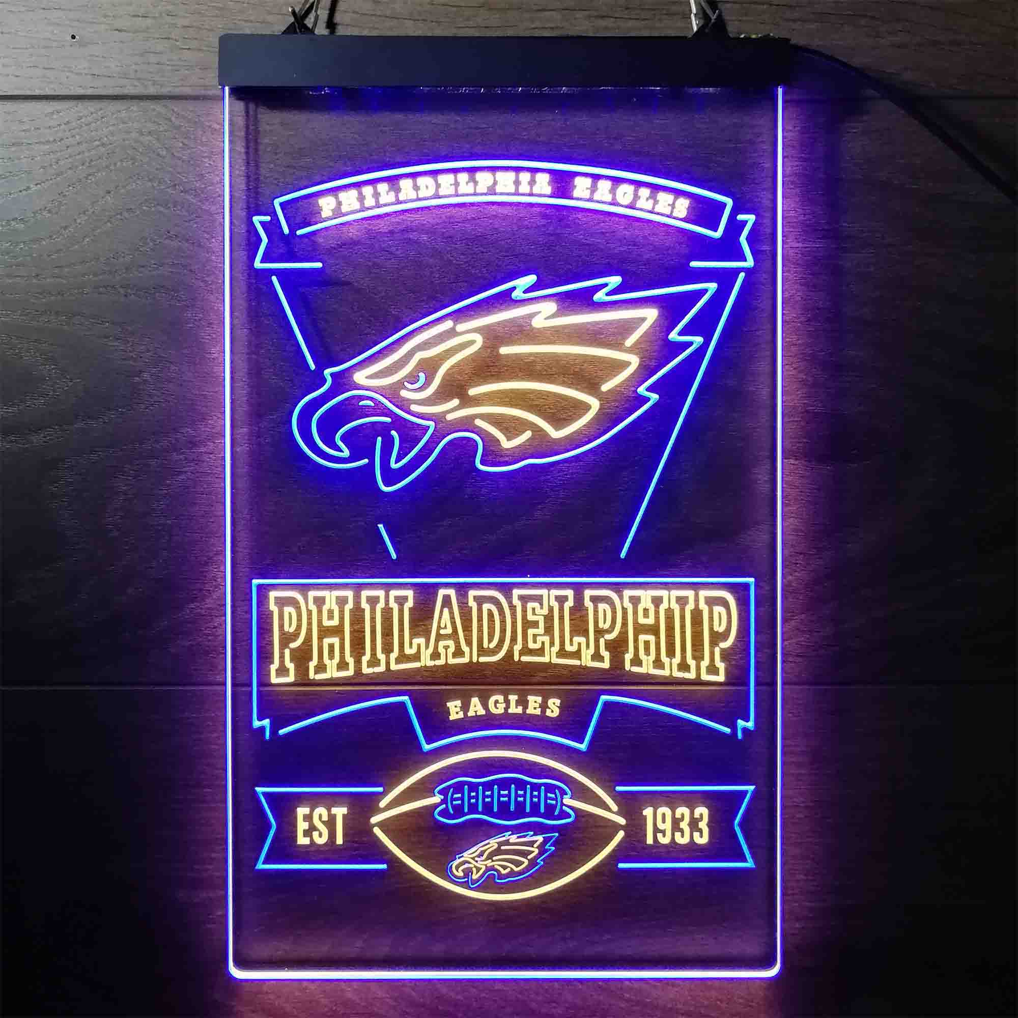 Philadelphia Eagles Est. 1933 LED Neon Sign