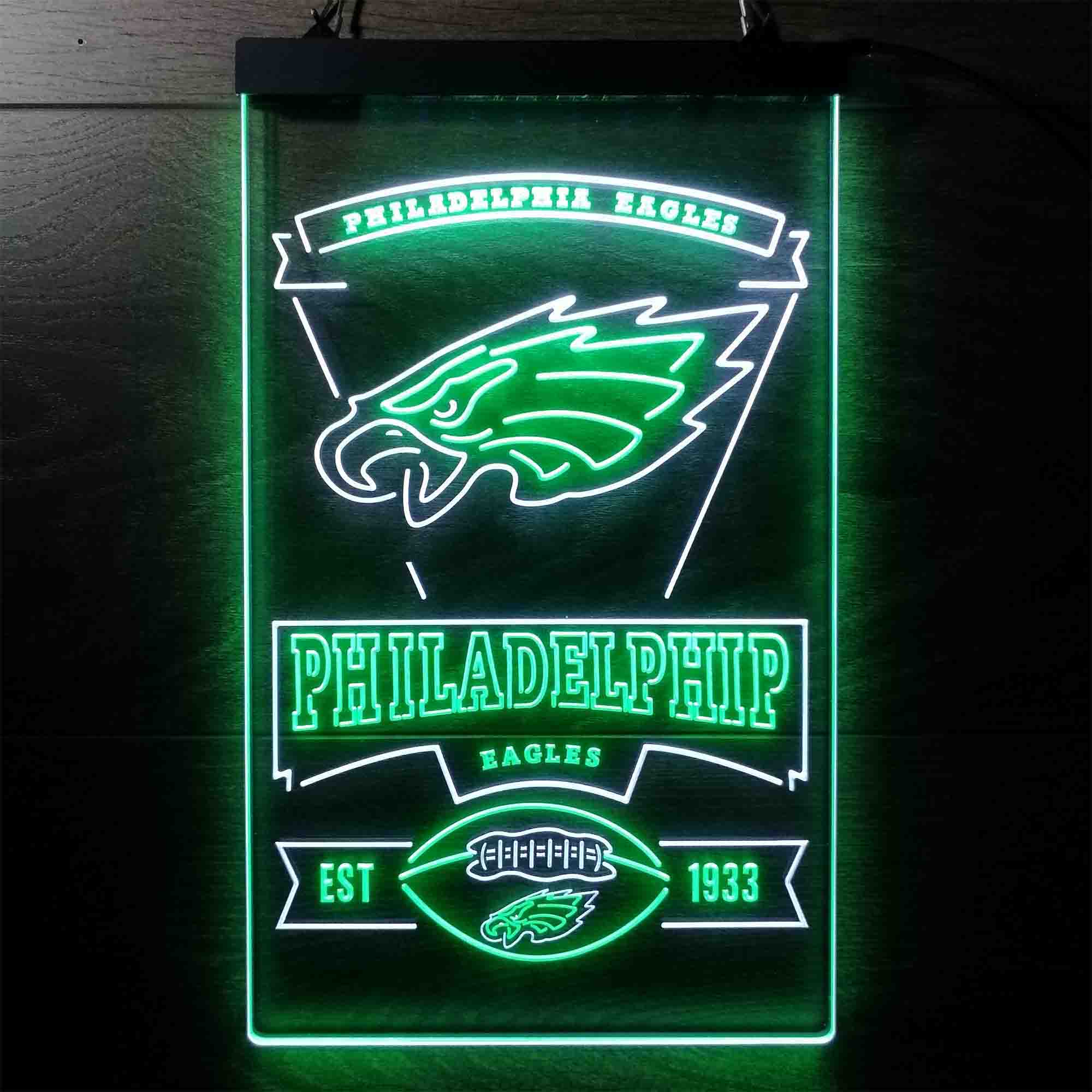 Philadelphia Eagles Est. 1933 LED Neon Sign