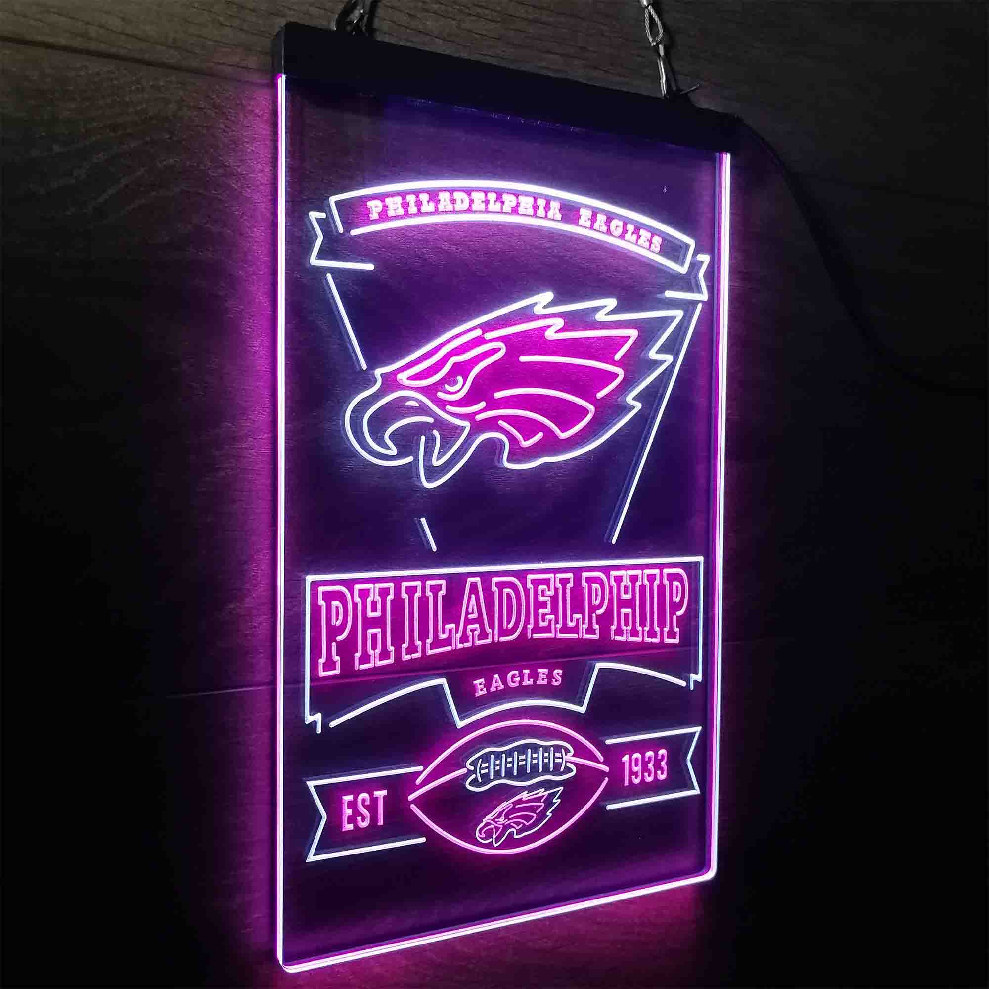 Philadelphia Eagles Est. 1933 LED Neon Sign