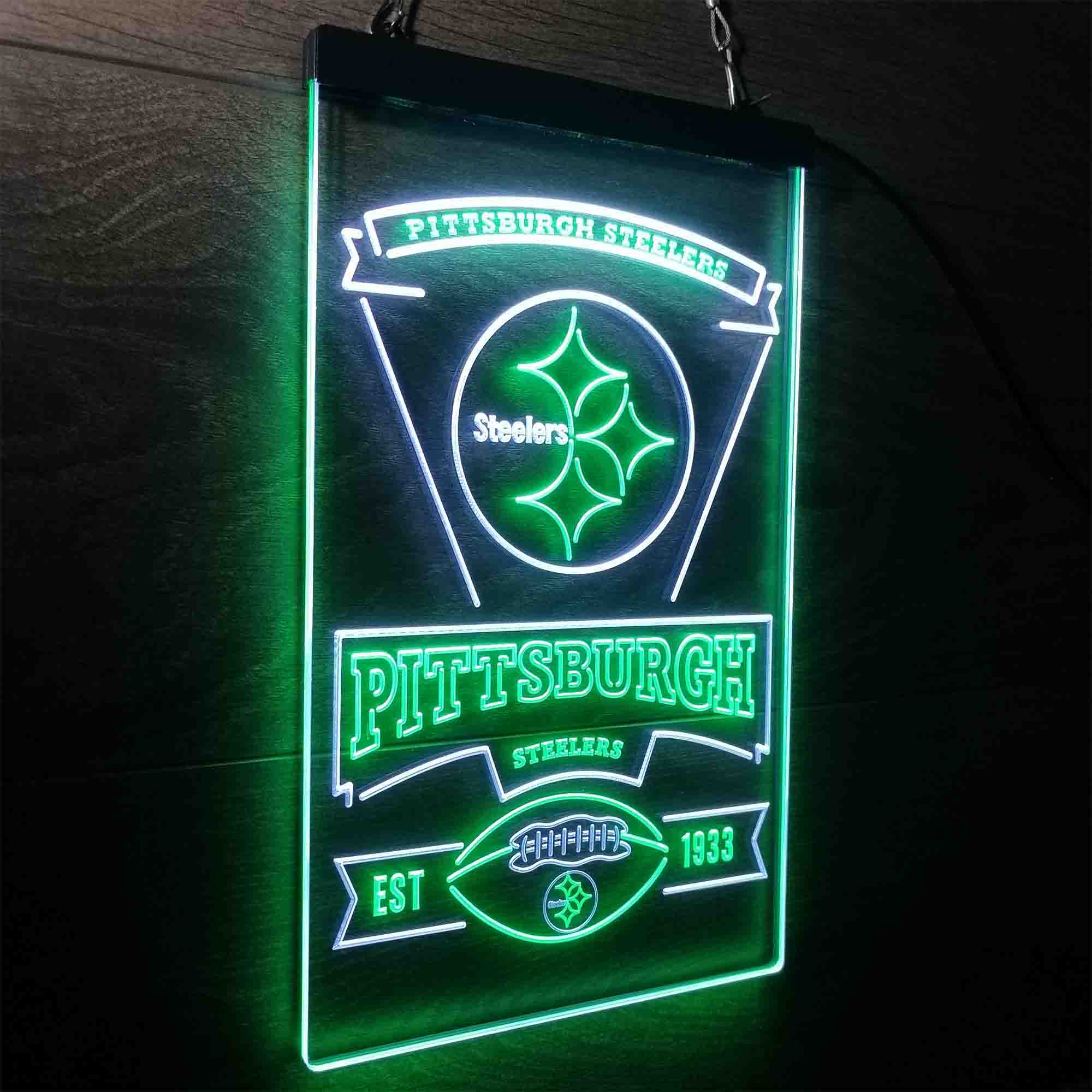 Pittsburgh Steelers Est. 1933 LED Neon Sign