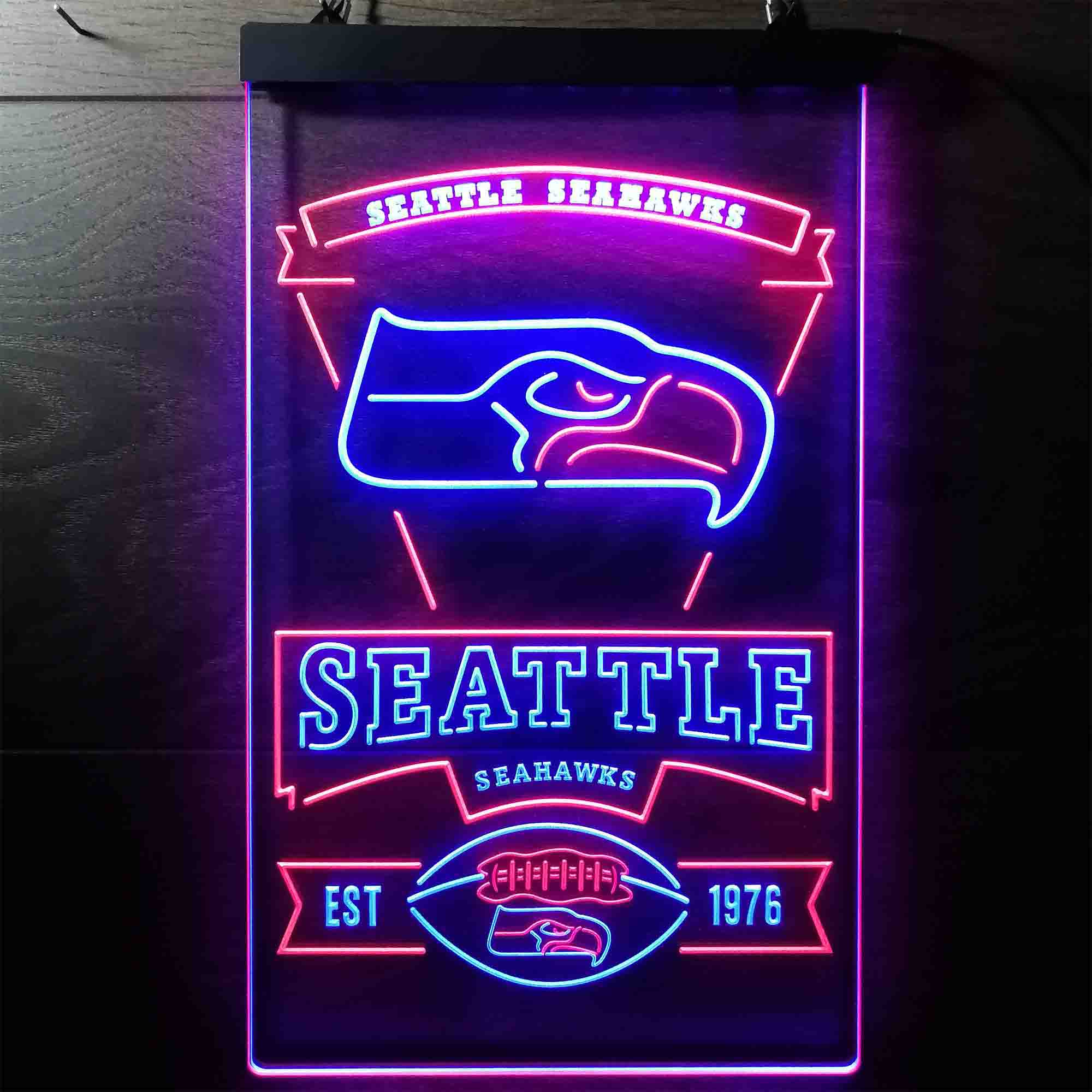 Seattle Seahawks Est. 1976 LED Neon Sign