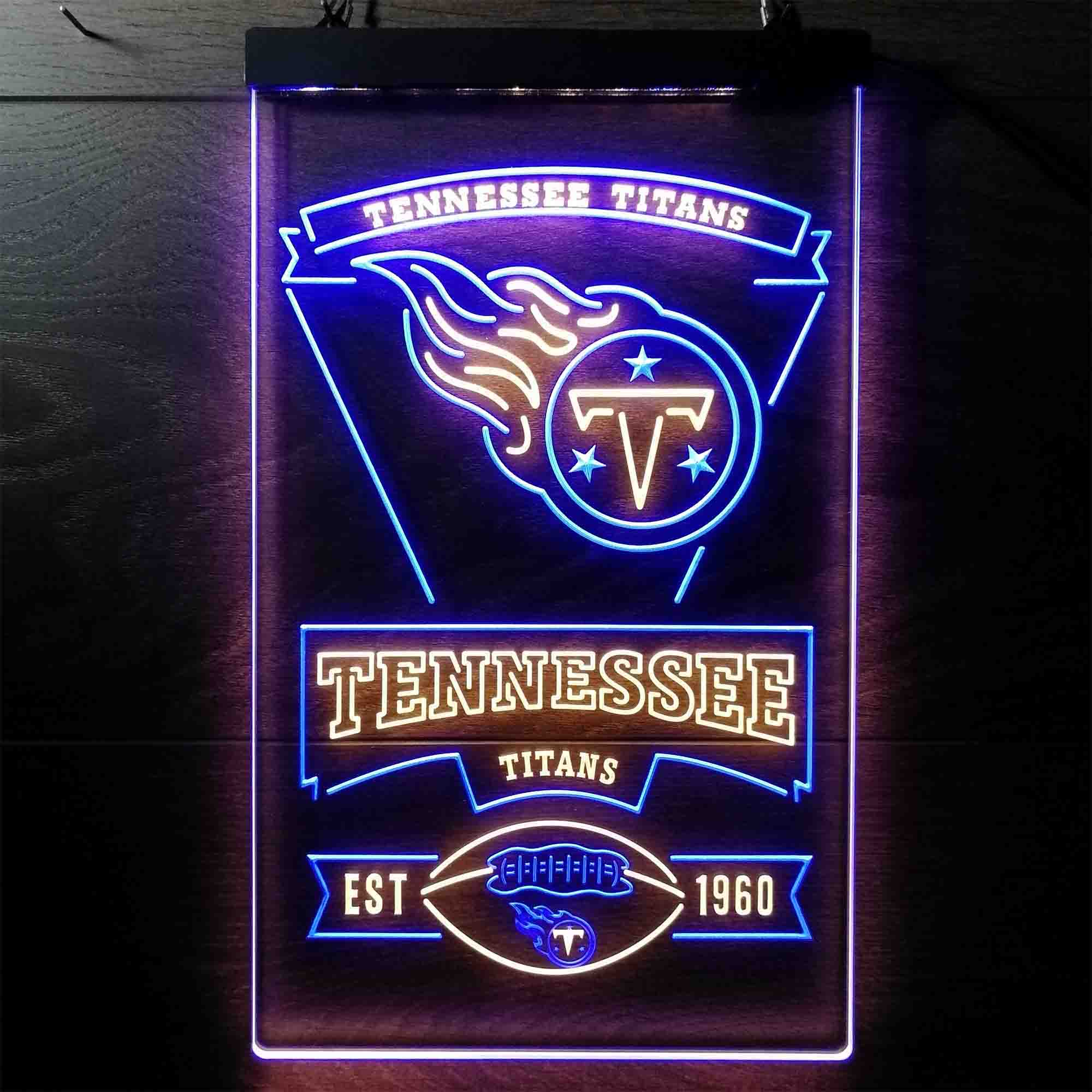 Tennessee Titans Est. 1960 LED Neon Sign
