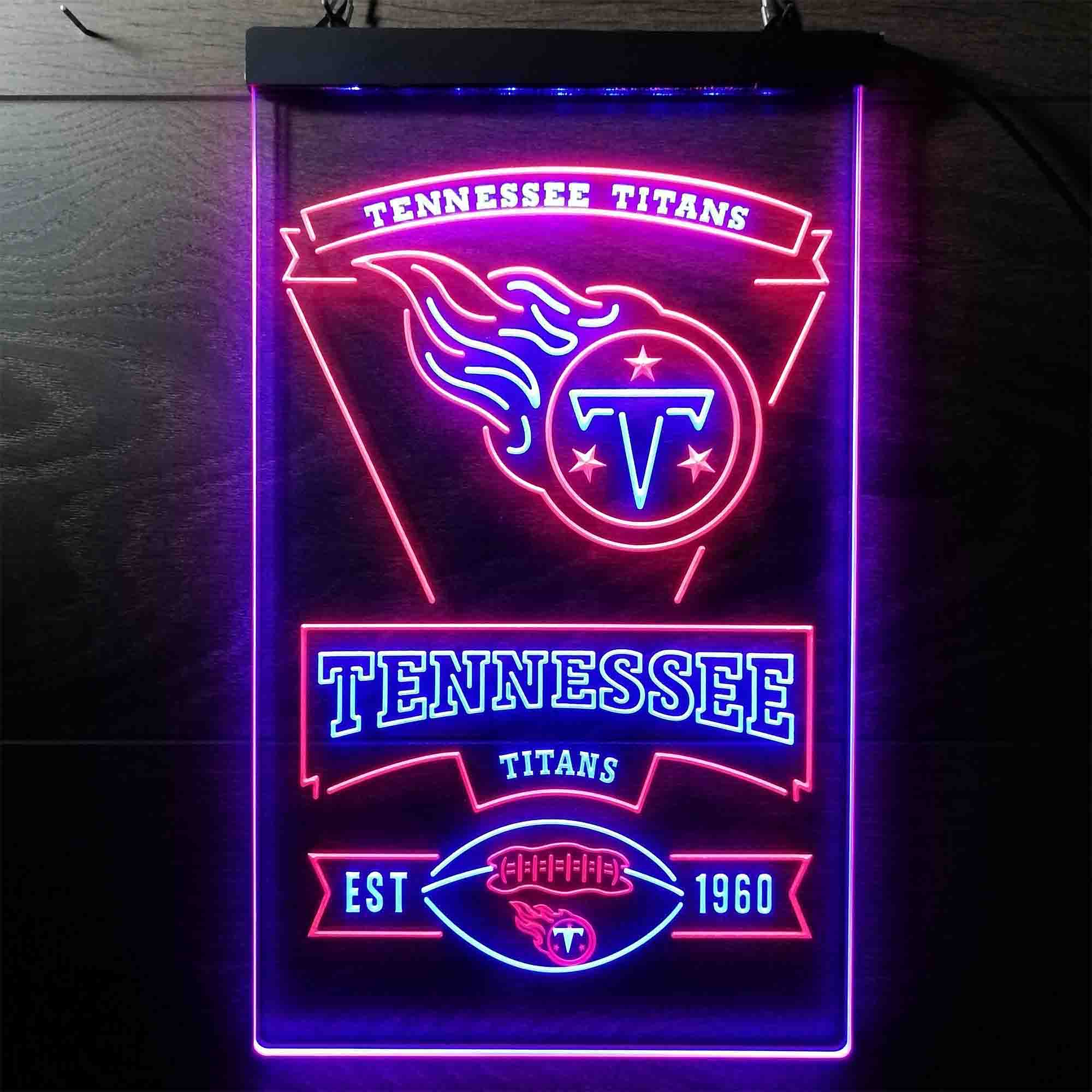 Tennessee Titans Est. 1960 LED Neon Sign