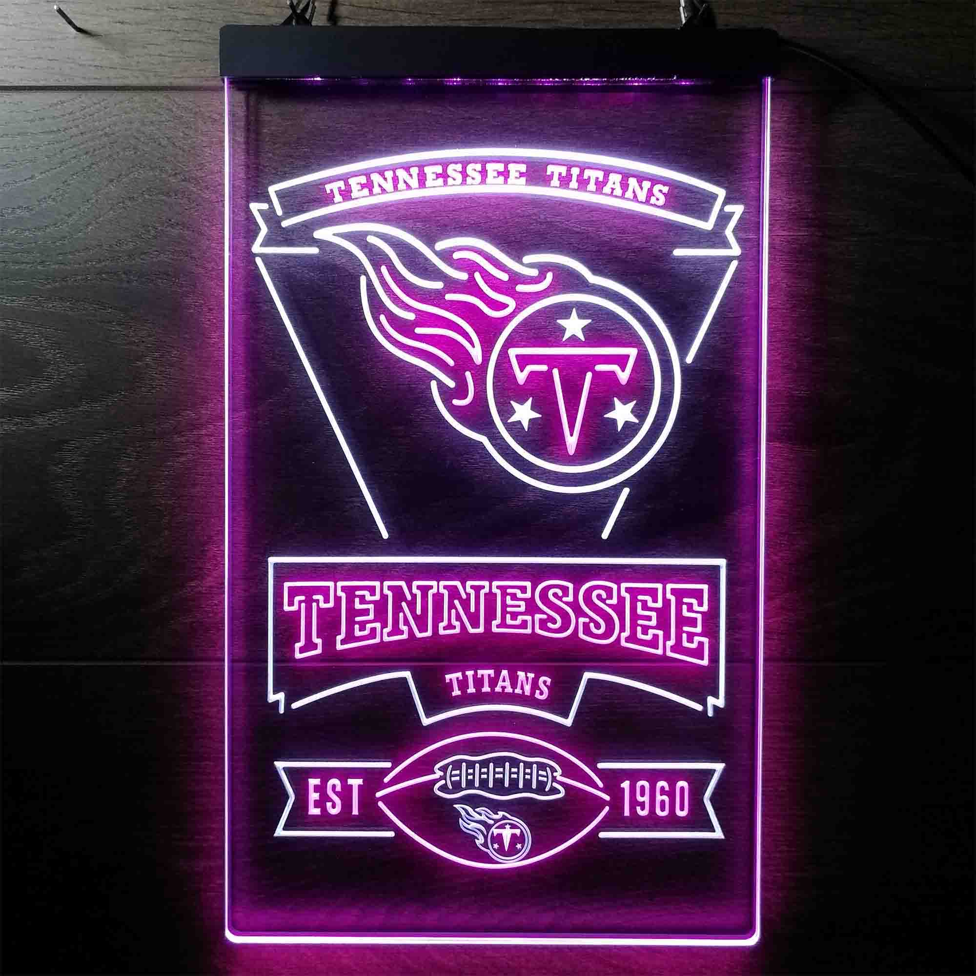 Tennessee Titans Est. 1960 LED Neon Sign