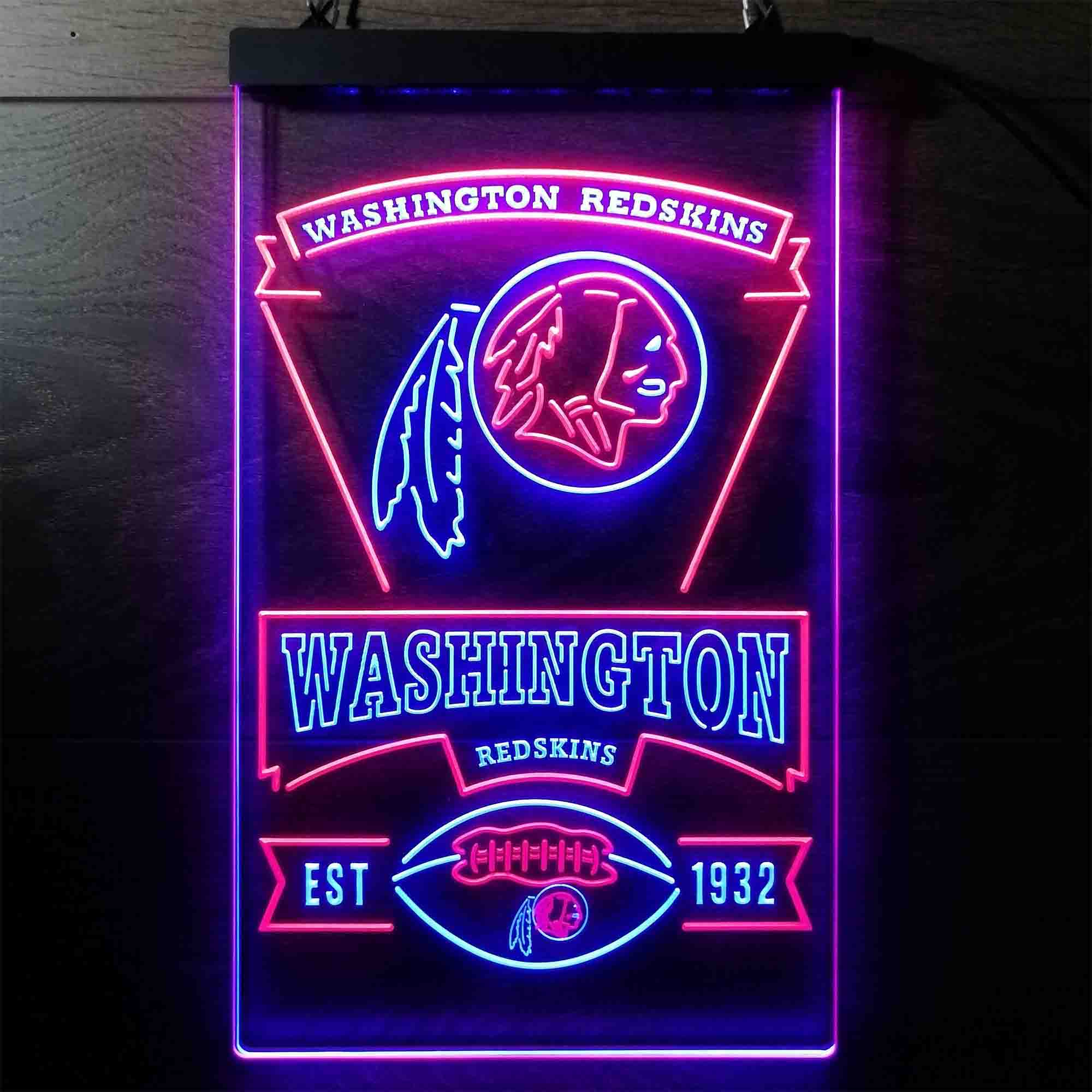 Washington Redskins Est. 1932 LED Neon Sign
