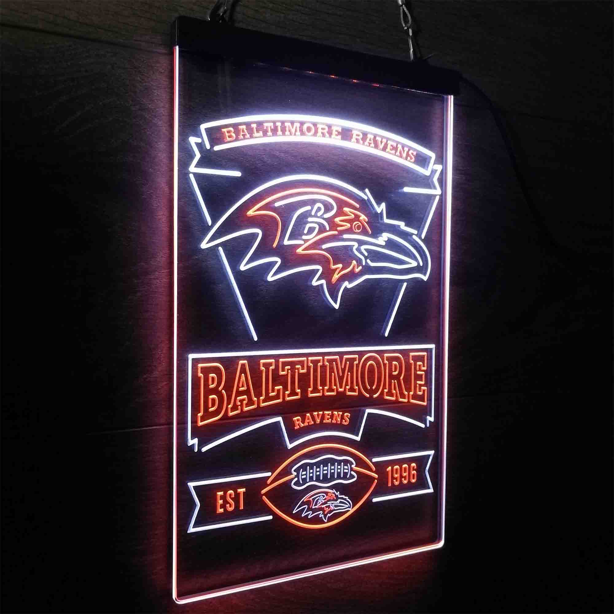 Baltimore Ravens Est. 1996 LED Neon Sign