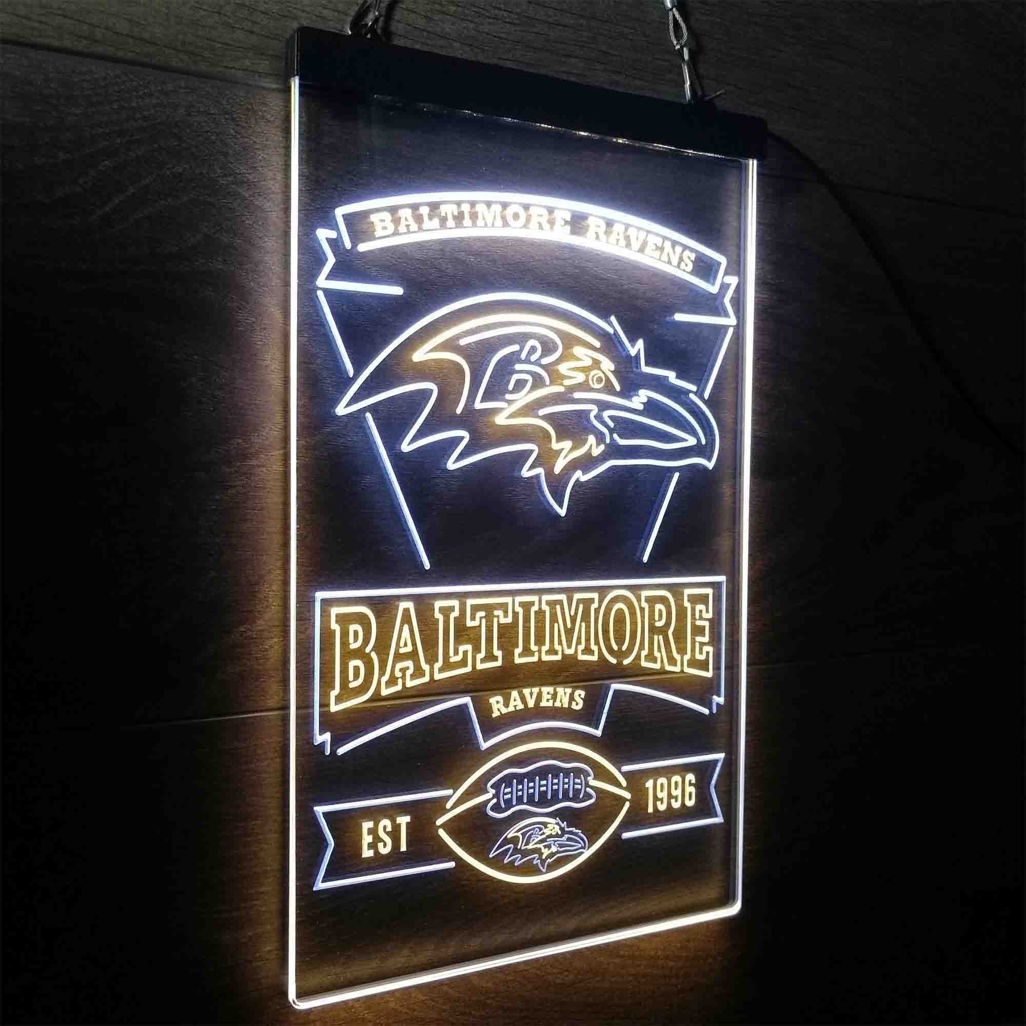 Baltimore Ravens Est. 1996 LED Neon Sign