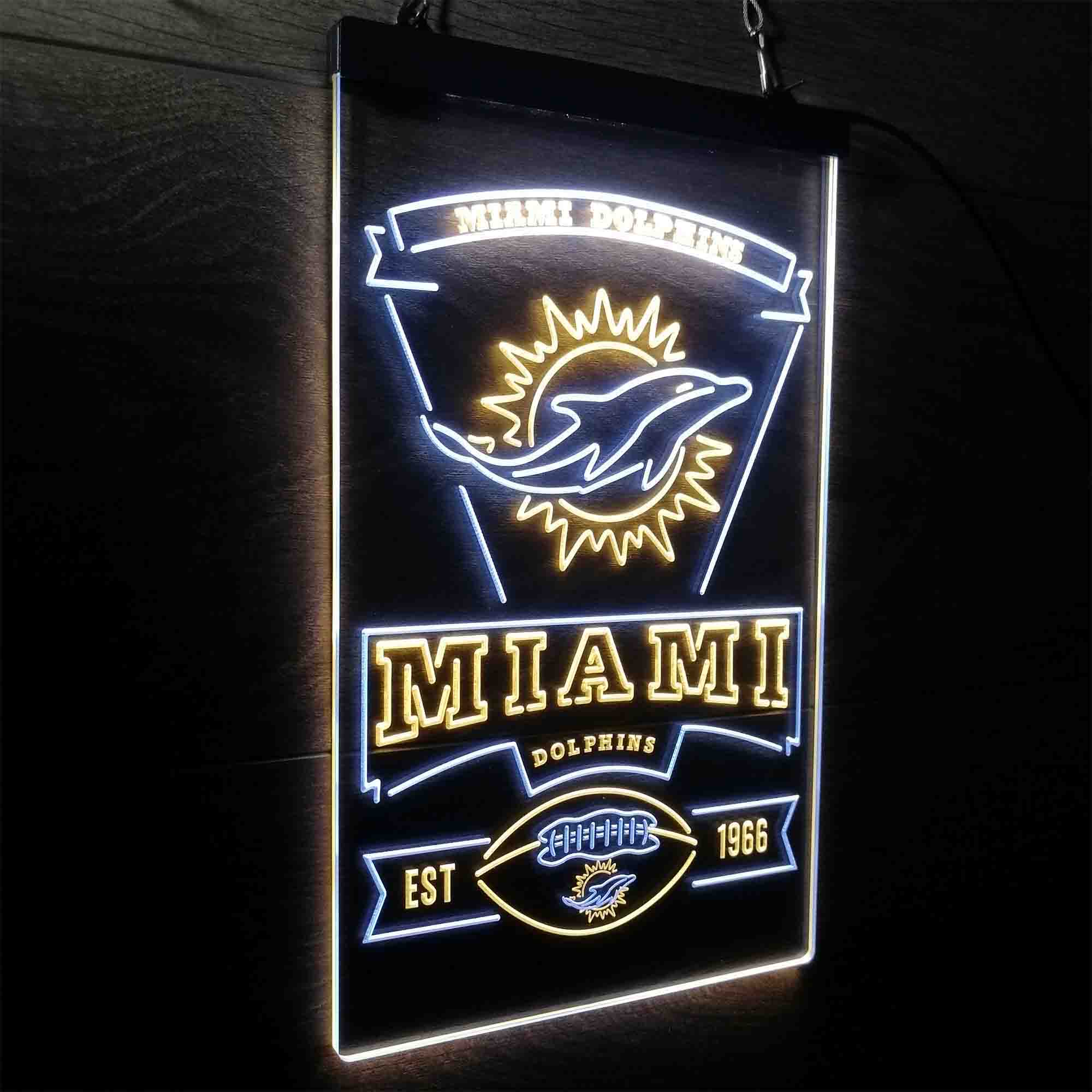 Miami Dolphins Est. 1966 LED Neon Sign
