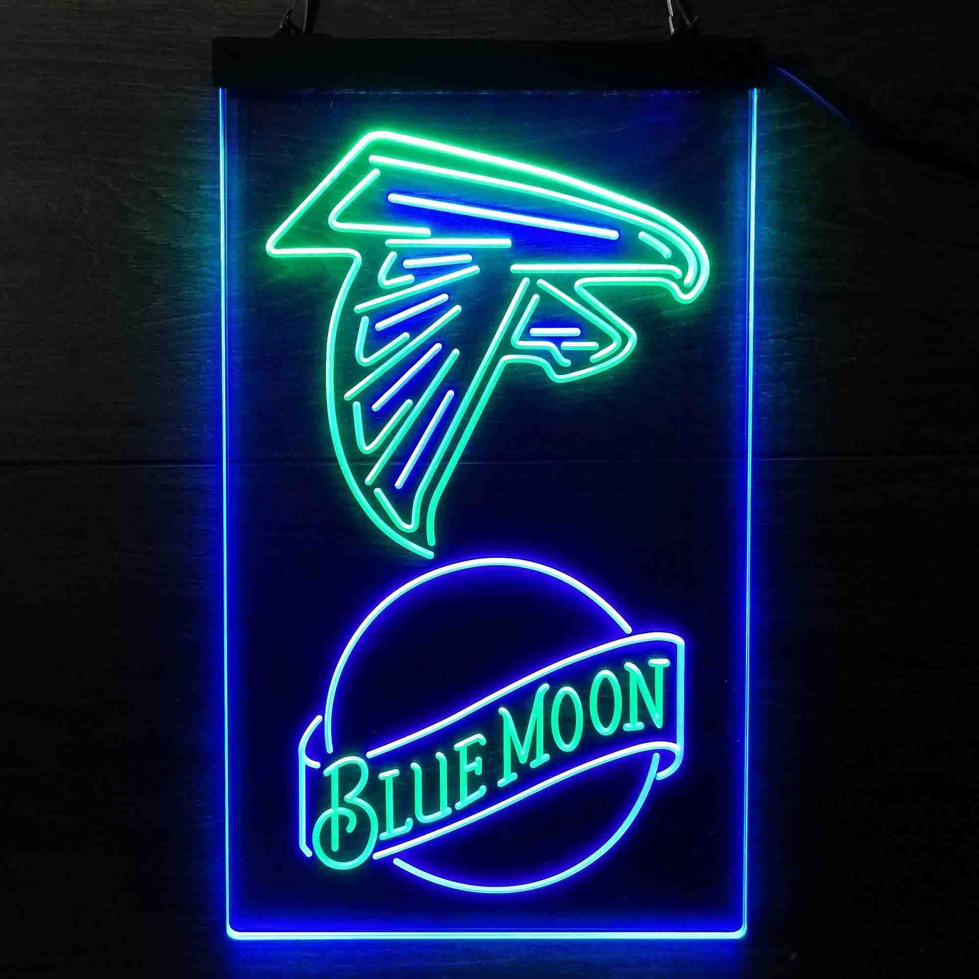 Blue Moon Bar Atlanta Falcons Est. 1966 LED Neon Sign