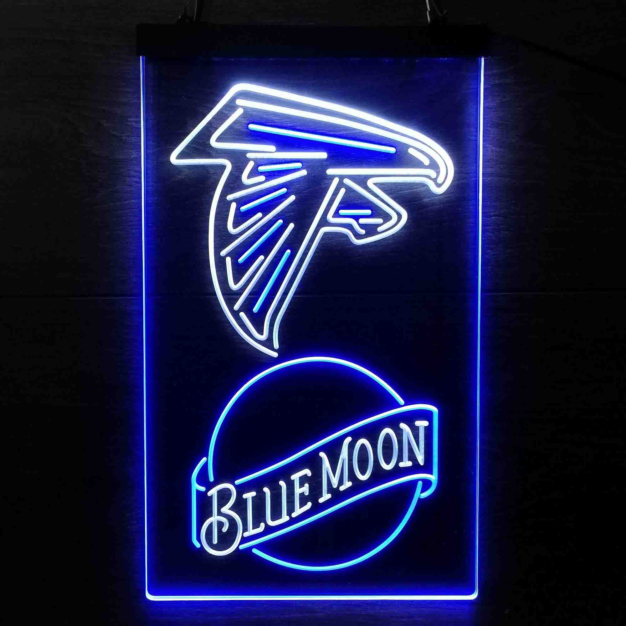 Blue Moon Bar Atlanta Falcons Est. 1966 LED Neon Sign