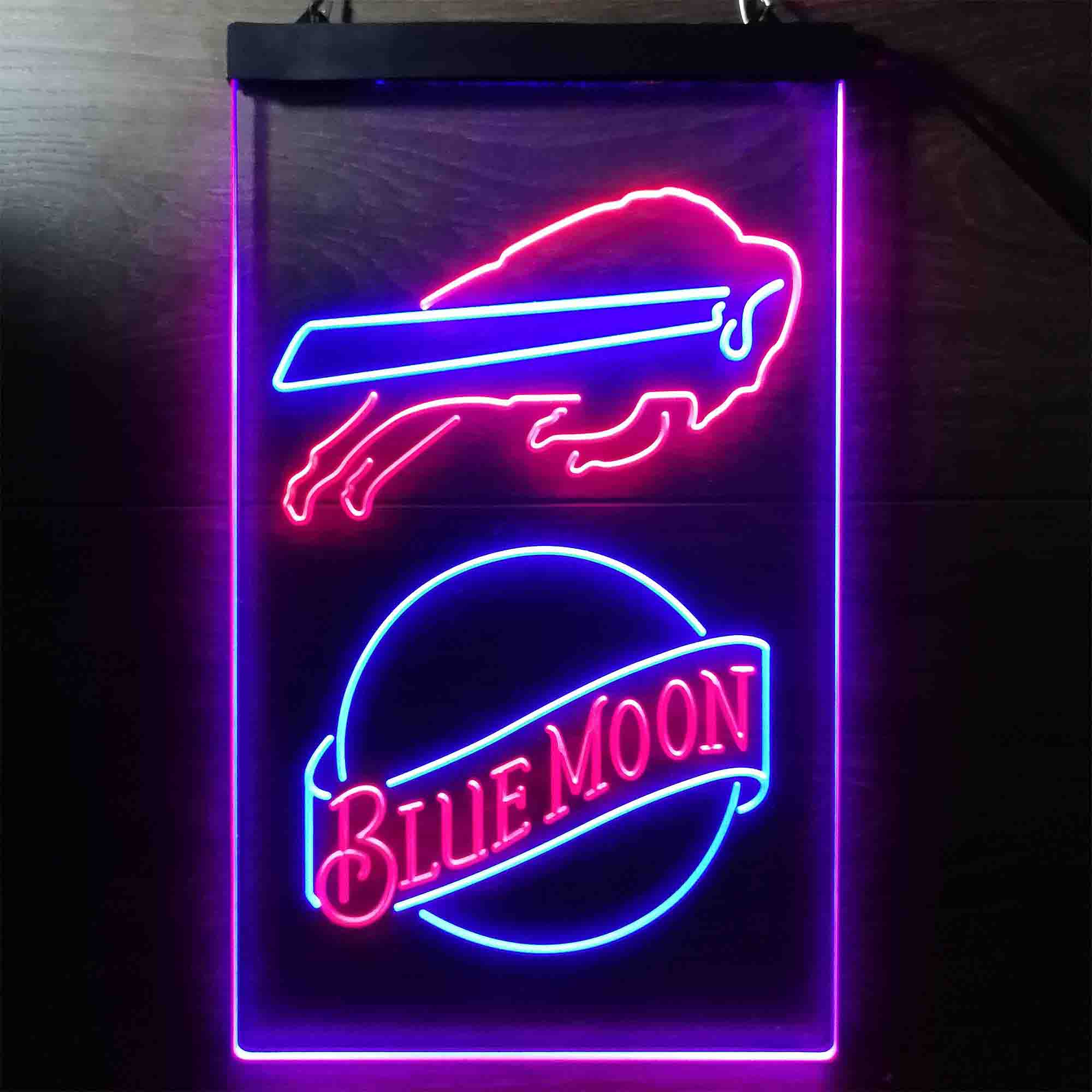 Blue Moon Bar Buffalo Bills Est. 1960 LED Neon Sign