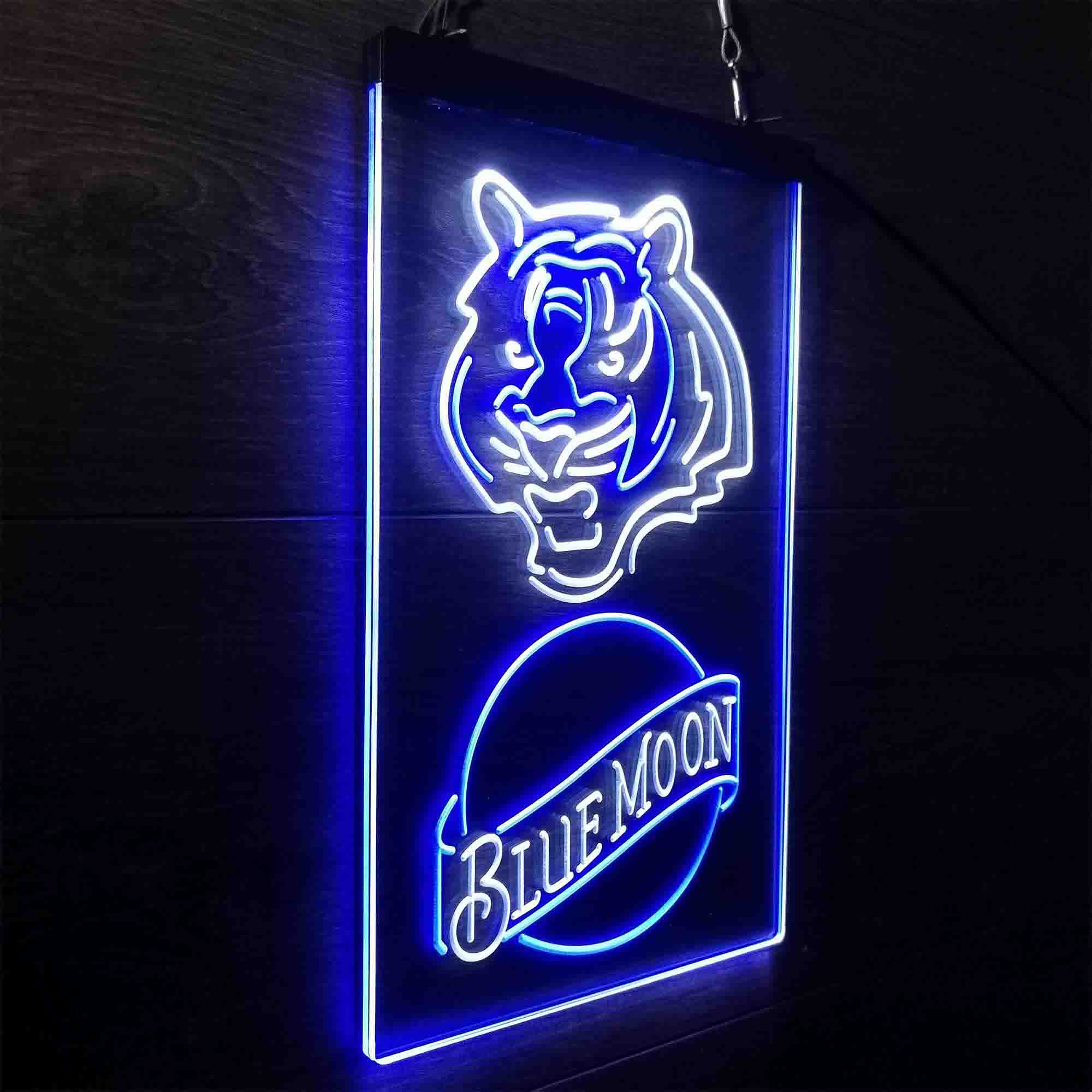 Blue Moon Bar Cincinnati Bengals Est. 1968 LED Neon Sign