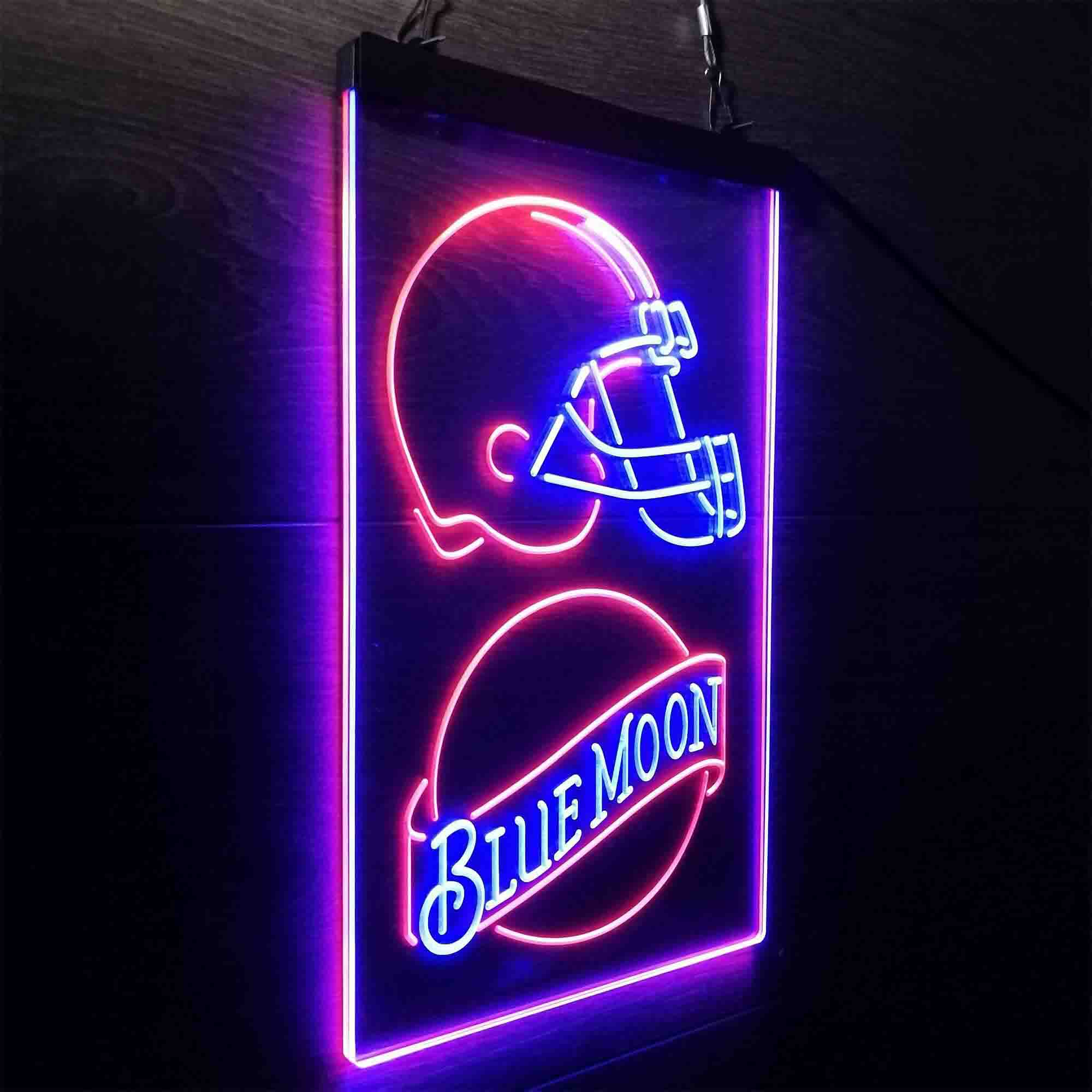 Blue Moon Bar Cleveland Browns Est. 1946 LED Neon Sign