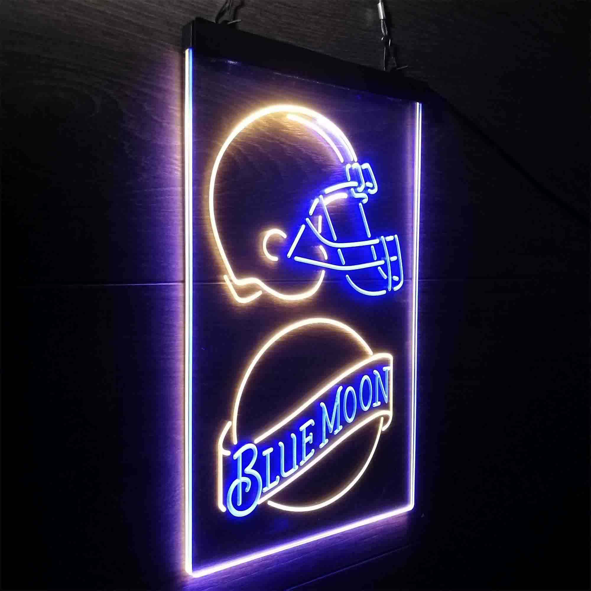 Blue Moon Bar Cleveland Browns Est. 1946 LED Neon Sign