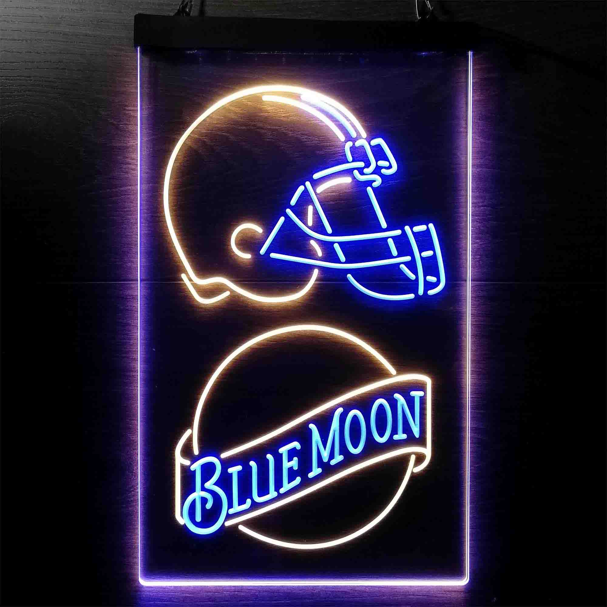 Blue Moon Bar Cleveland Browns Est. 1946 LED Neon Sign