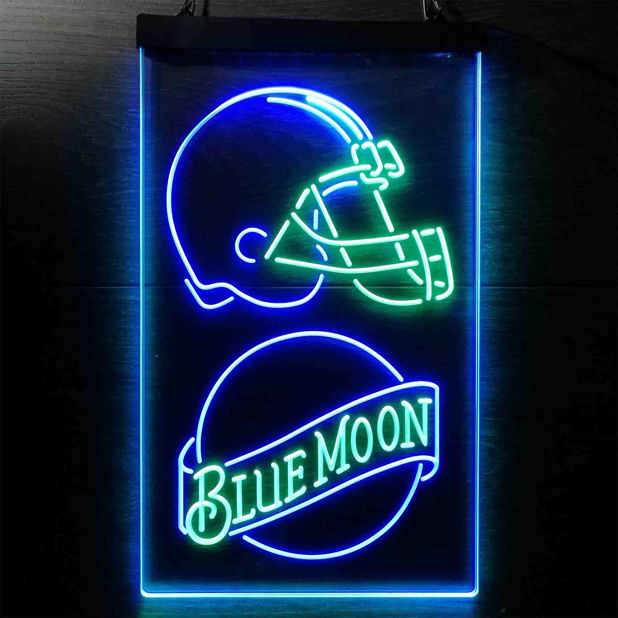 Blue Moon Bar Cleveland Browns Est. 1946 LED Neon Sign