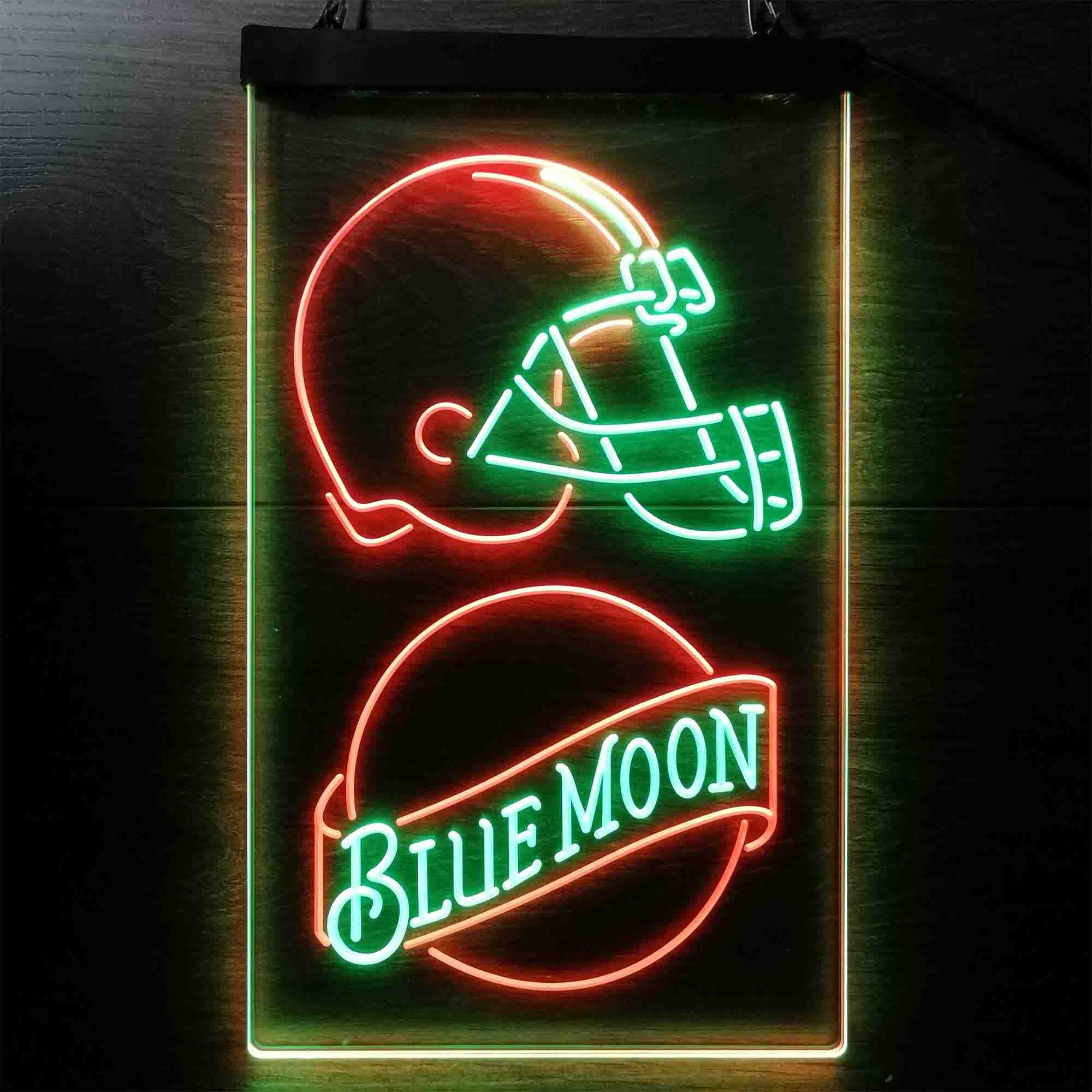 Blue Moon Bar Cleveland Browns Est. 1946 LED Neon Sign