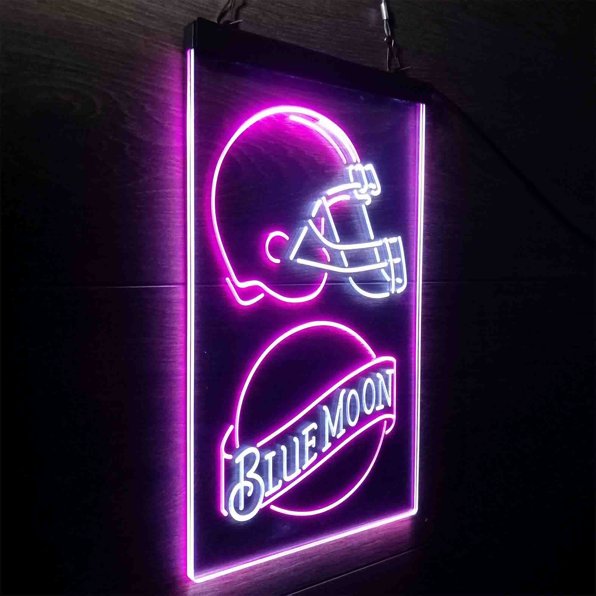 Blue Moon Bar Cleveland Browns Est. 1946 LED Neon Sign