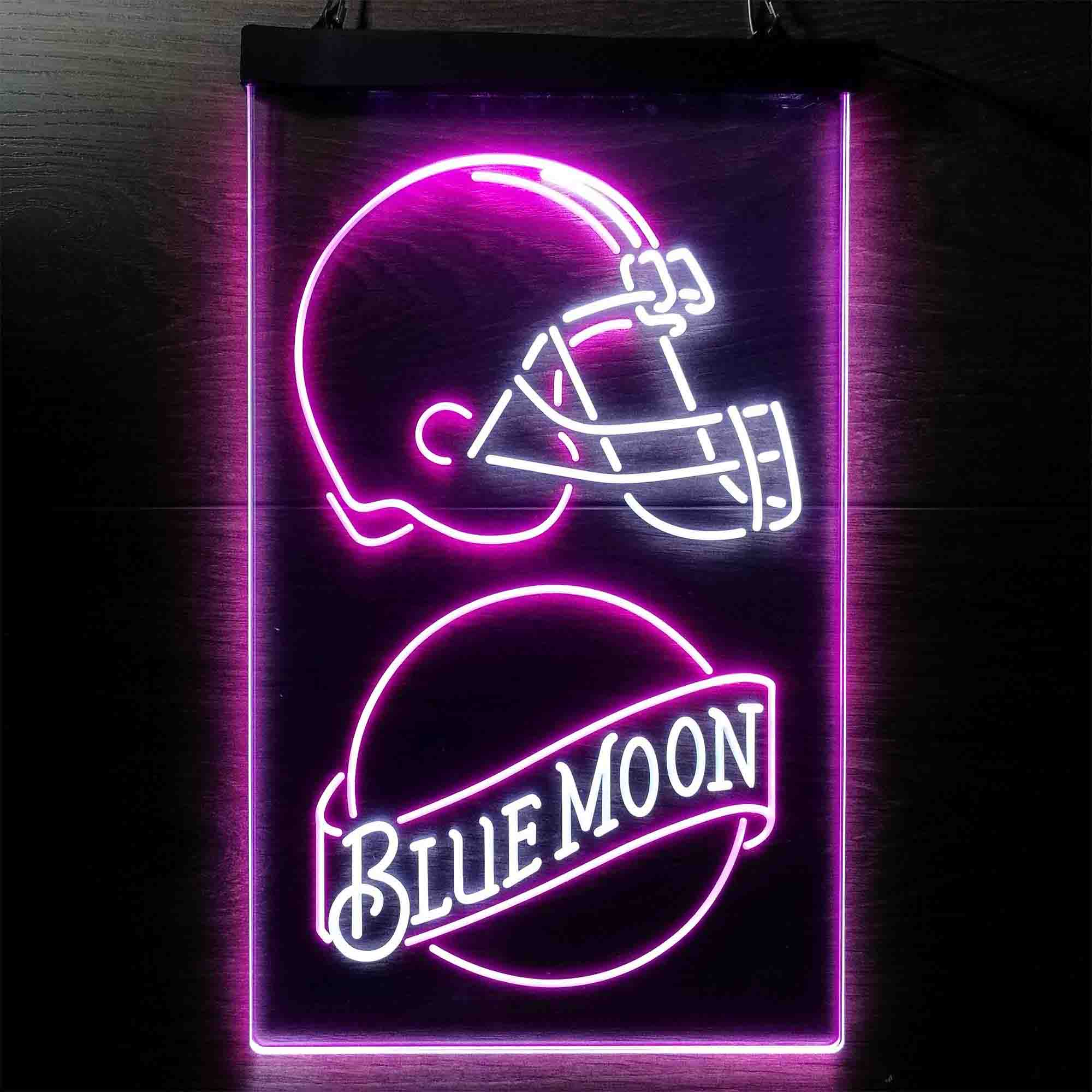 Blue Moon Bar Cleveland Browns Est. 1946 LED Neon Sign