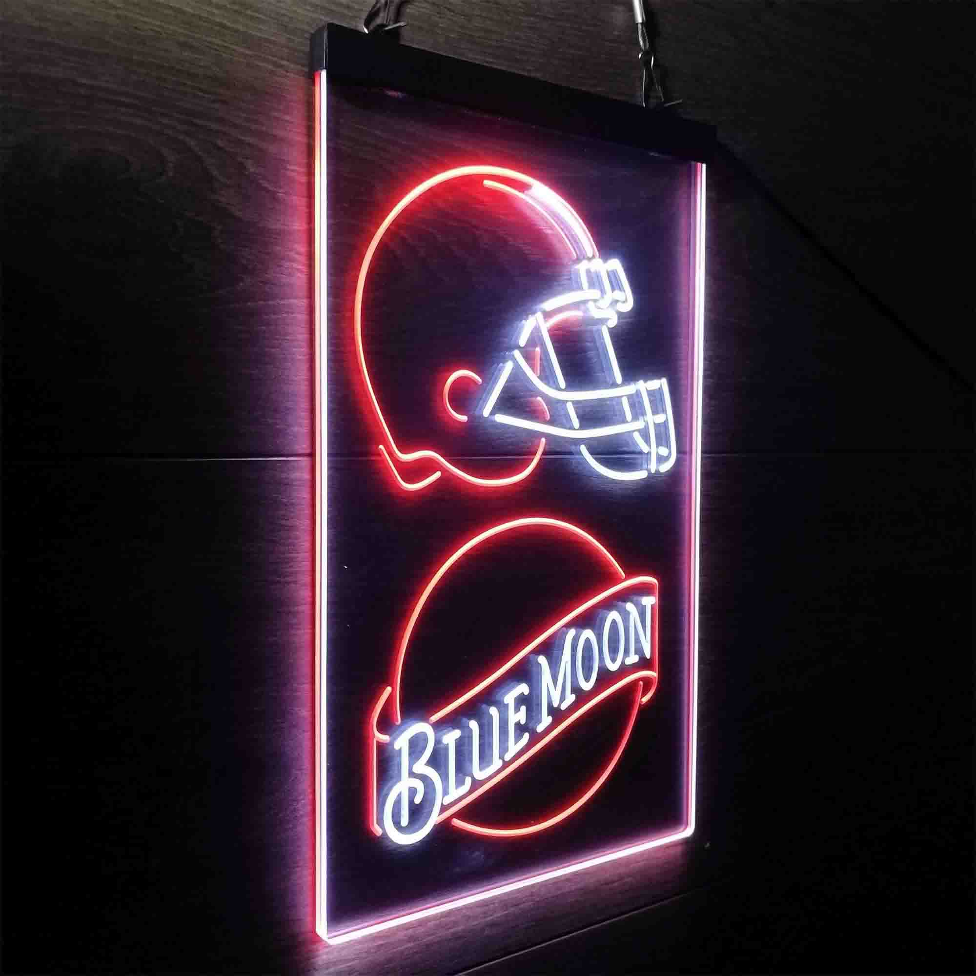 Blue Moon Bar Cleveland Browns Est. 1946 LED Neon Sign