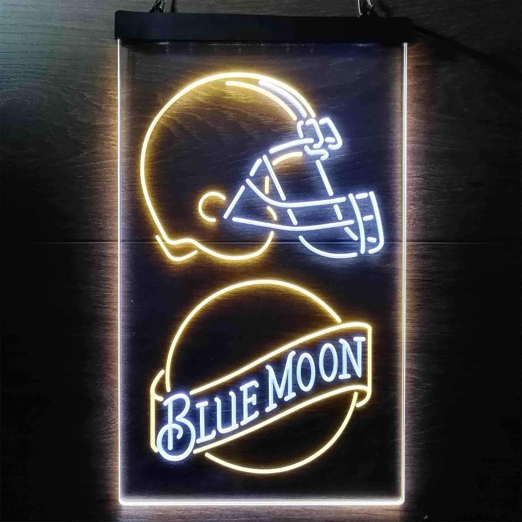 Blue Moon Bar Cleveland Browns Est. 1946 LED Neon Sign