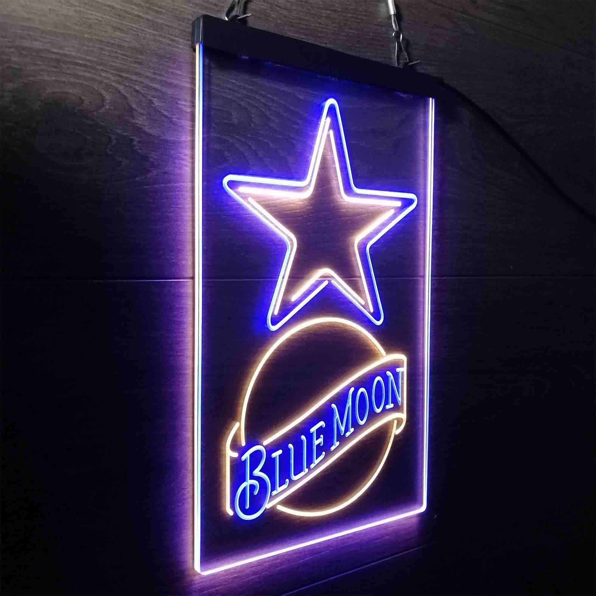 Blue Moon Bar Dallas Cowboys Est. 1960 LED Neon Sign