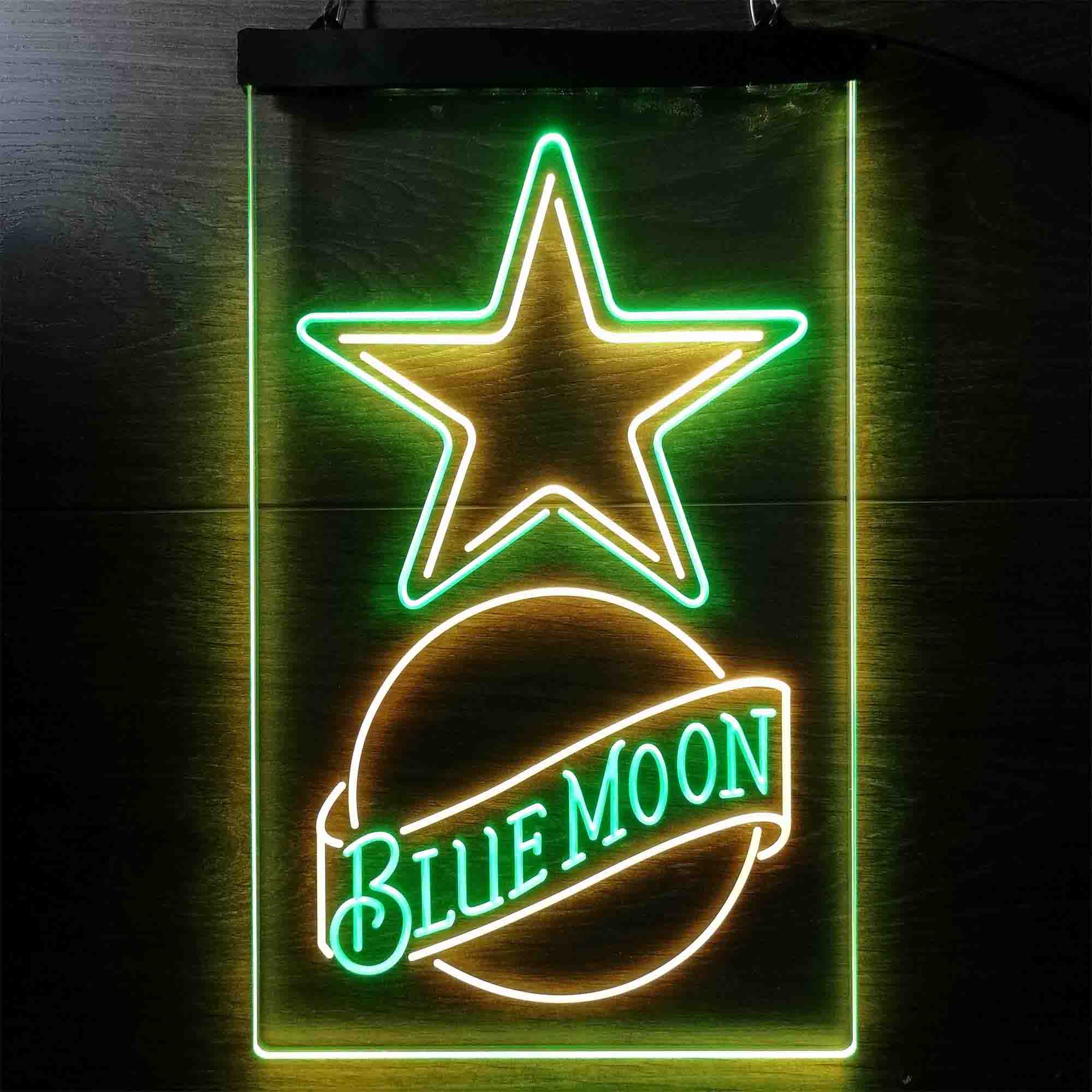 Blue Moon Bar Dallas Cowboys Est. 1960 LED Neon Sign