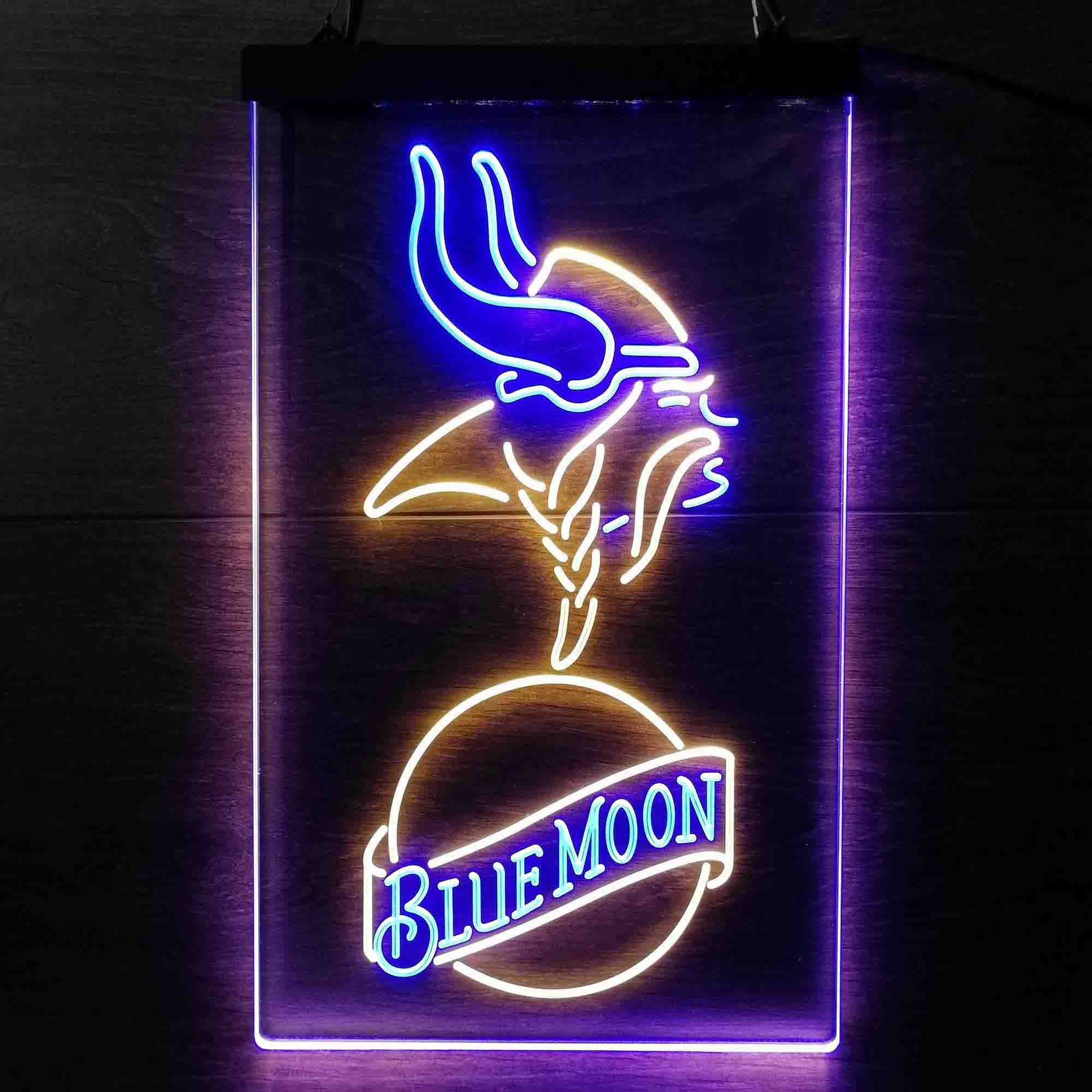 Blue Moon Bar Minnesota Vikings Est. 1961 LED Neon Sign