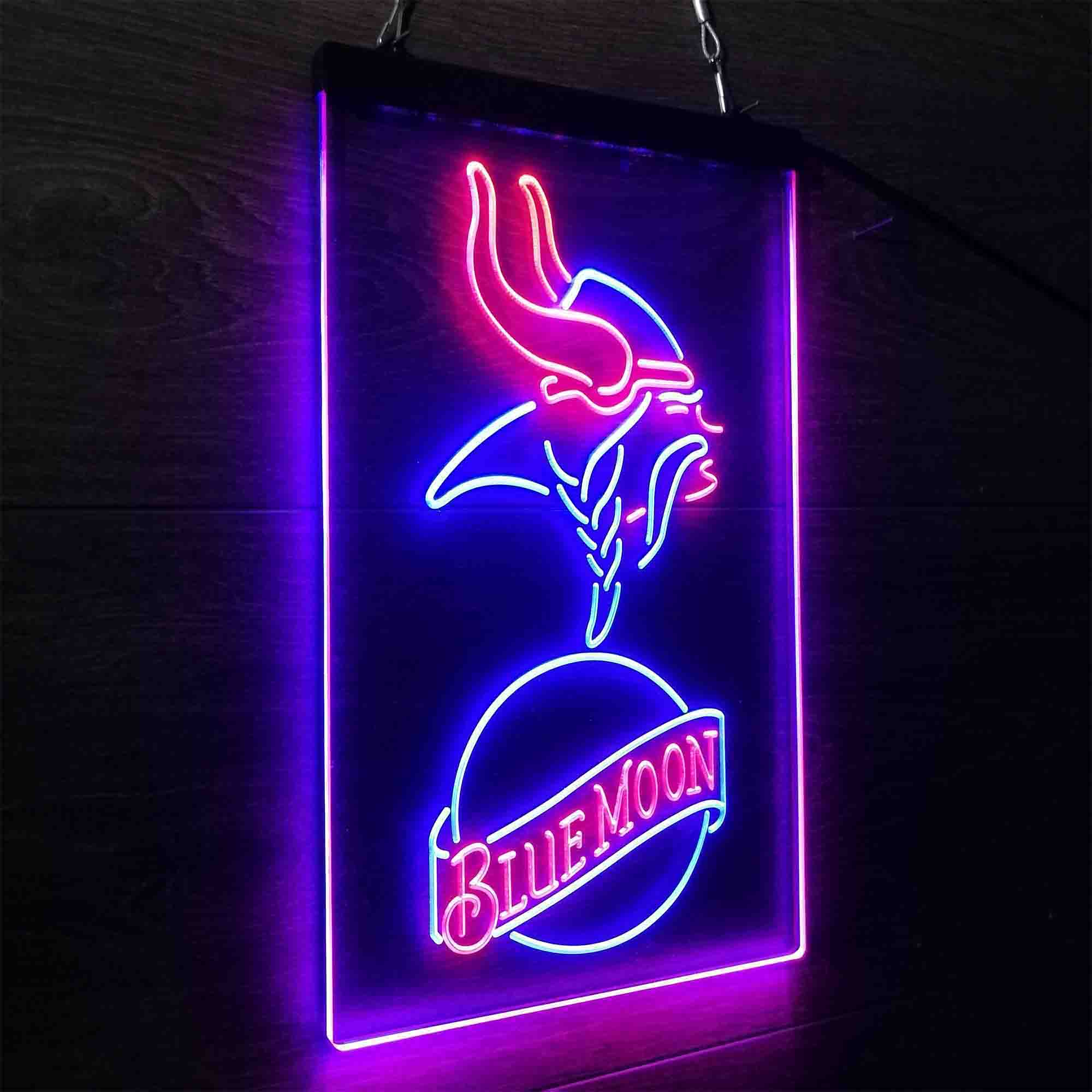Blue Moon Bar Minnesota Vikings Est. 1961 LED Neon Sign