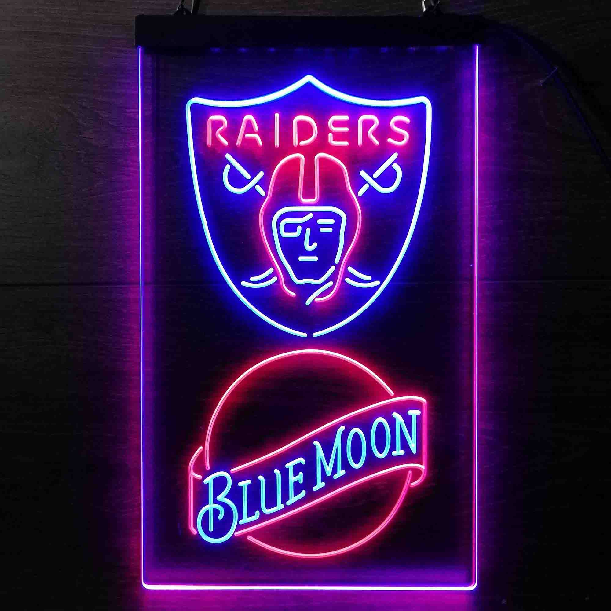 Blue Moon Bar Oakland Raiders Est. 1960 LED Neon Sign