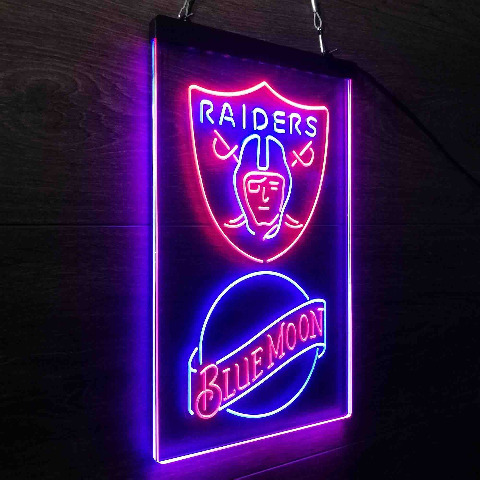 Blue Moon Bar Oakland Raiders Est. 1960 LED Neon Sign