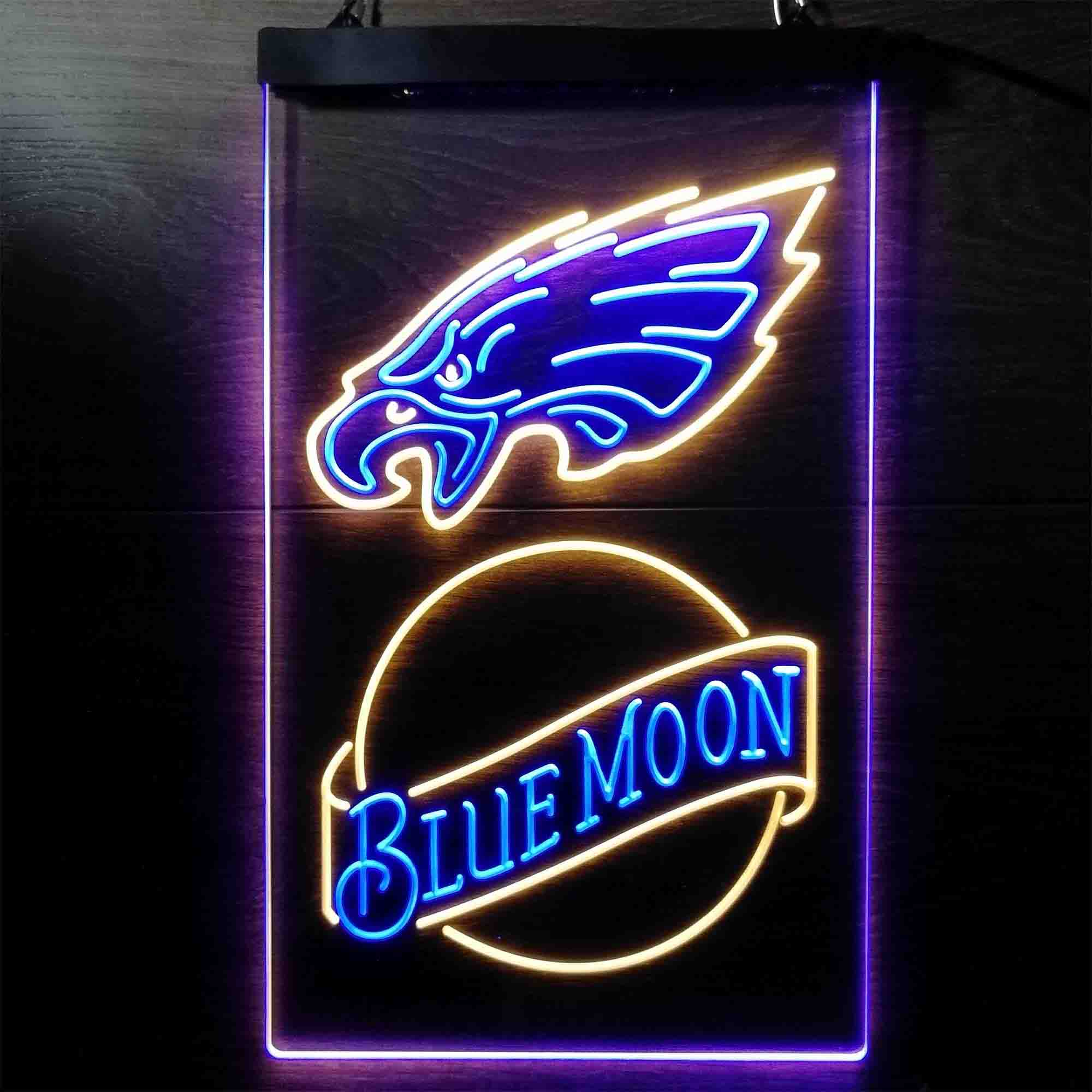 Blue Moon Bar Philadelphia Eagles Est. 1933 LED Neon Sign