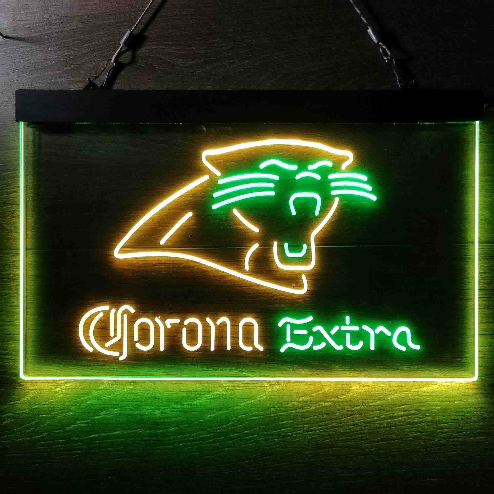 Corona Extra Bar Carolina Panthers Est. 1995 LED Neon Sign