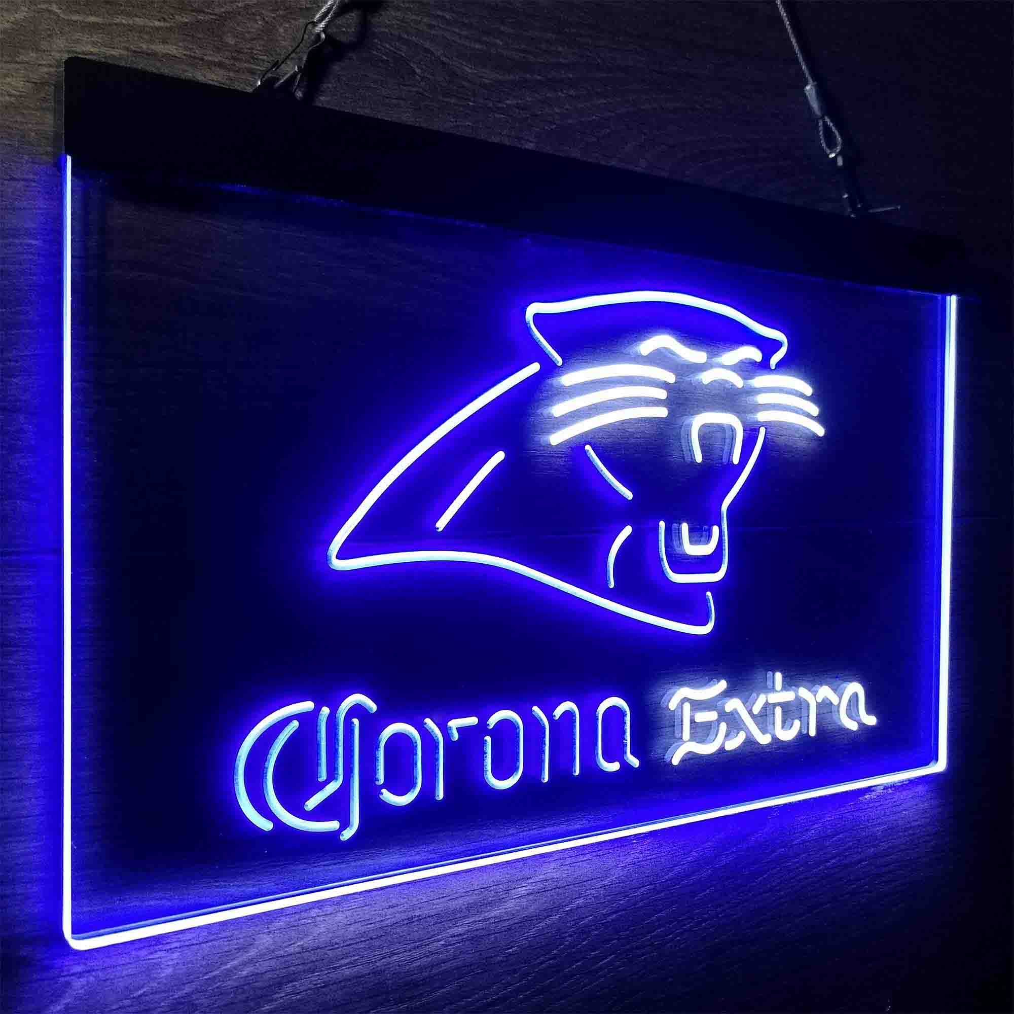 Corona Extra Bar Carolina Panthers Est. 1995 LED Neon Sign