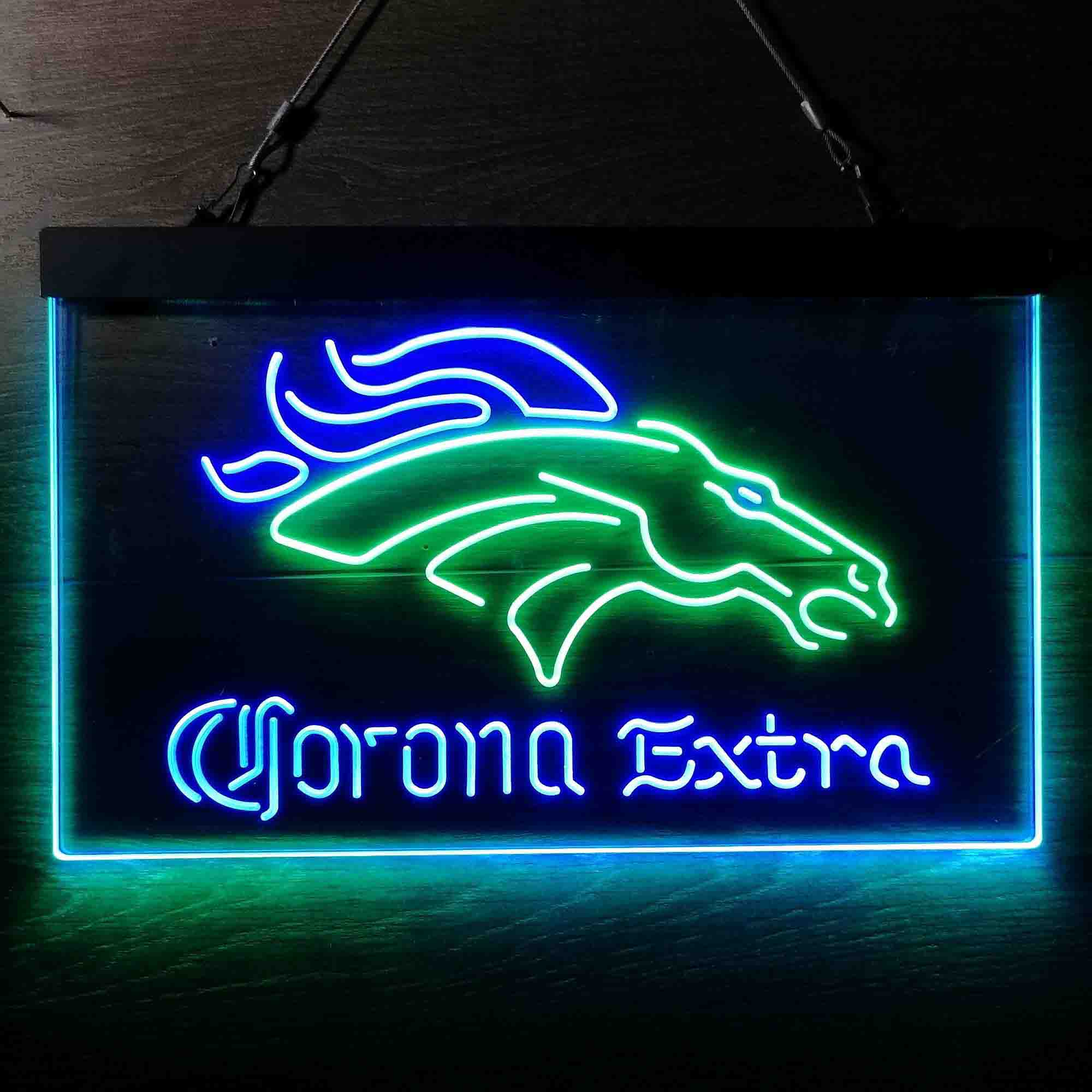 Corona Extra Bar Denver Broncos Est. 1960 LED Neon Sign