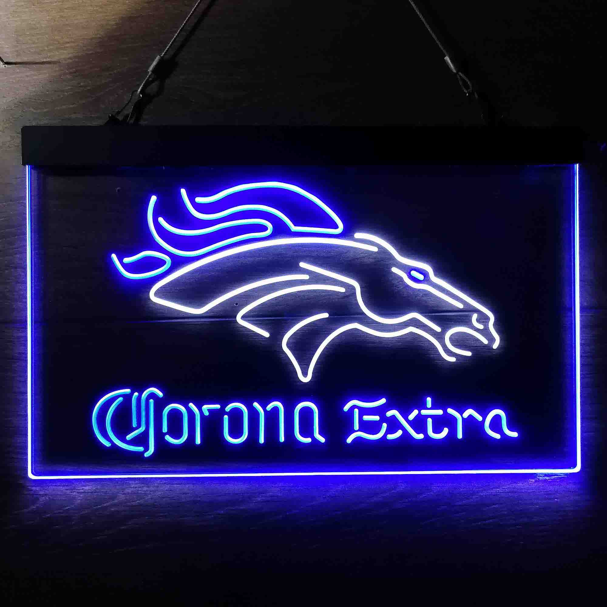 Corona Extra Bar Denver Broncos Est. 1960 LED Neon Sign